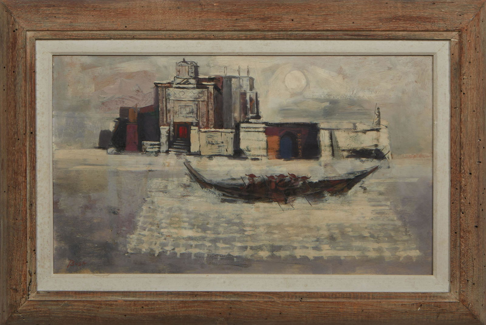 Louis Bosa (Italian, 1905-1981), "Misericordia," oil on board, signed lower left, gallery label (1 of 6)
