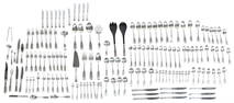 One Hundred Fifty-One Piece Set of Sterling Flatware, by Gorham, in the "Old English Tipt" pattern,