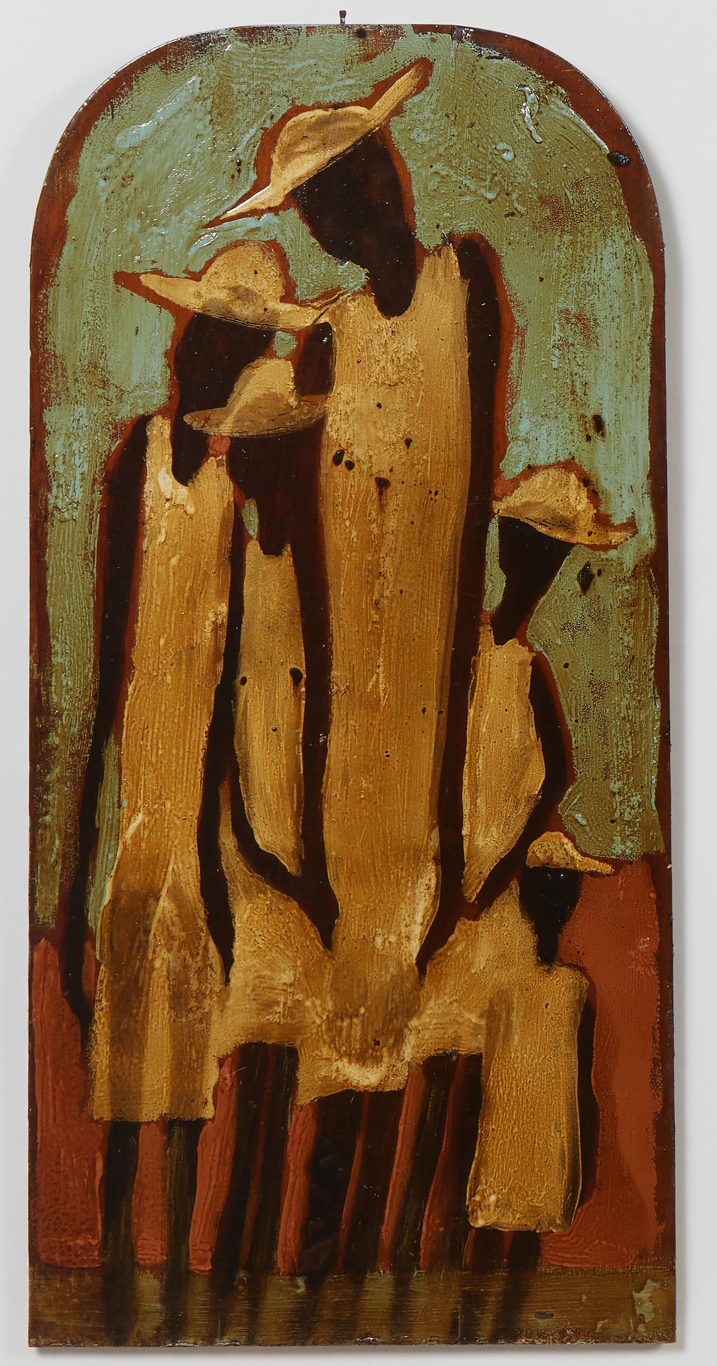 William Hemmerling (American/Louisiana, c.1943-2009), â€œGathering by the River," 2003, oil on (1 of 3)