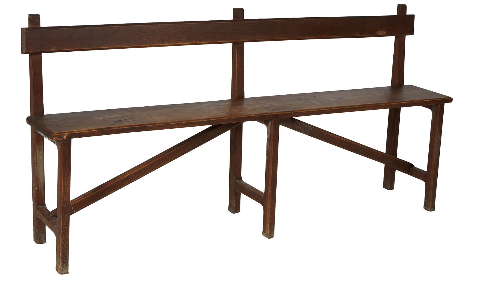 French Provincial Carved Oak Bench, 19th c. H.- 31 1/2 in., W.- 67 in., D.- 13 in. (1 of 1)