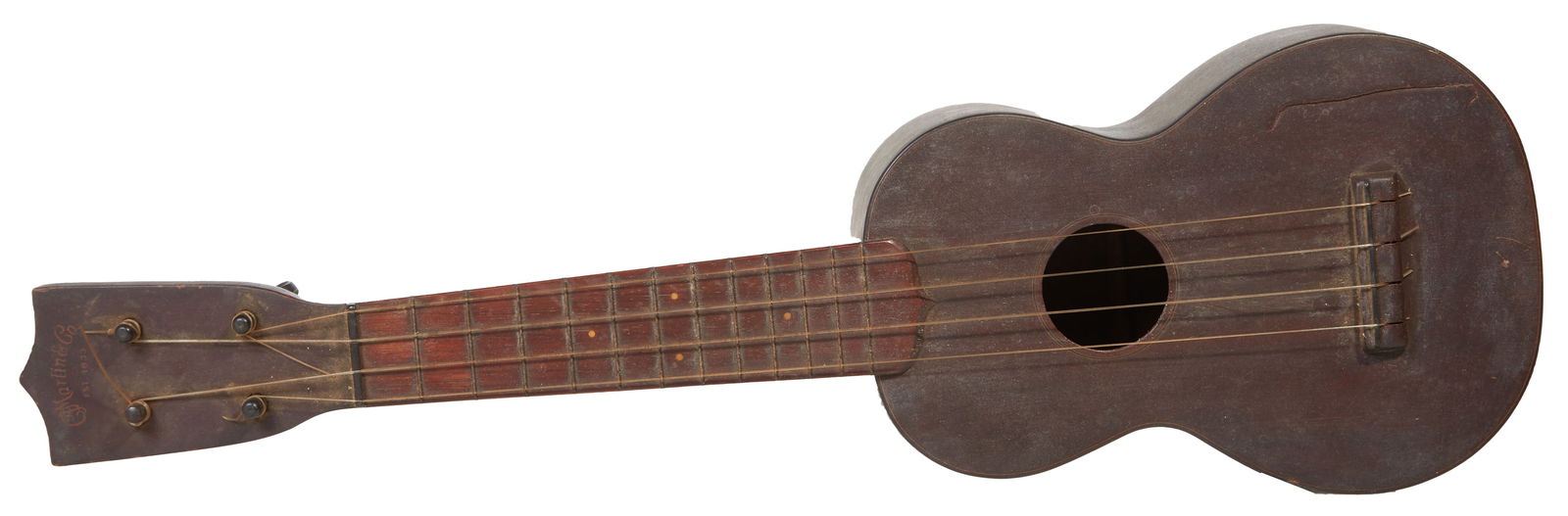 Vintage C. F. Martin Mahogany Four String Ukulele, early 20th c. H.- 21 in., W.- 6 3/8 in., D.- 2 1/ (1 of 3)
