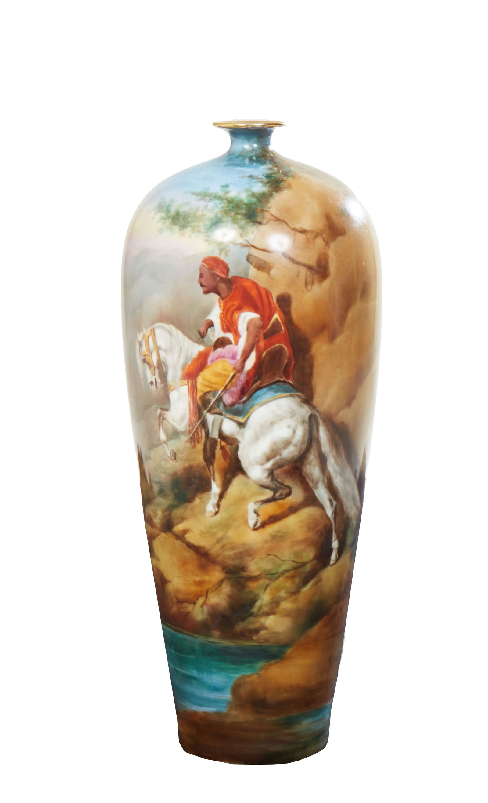 French Limoges Porcelain Vase, 20th c., by W. Guerin et Cie (1 of 3)