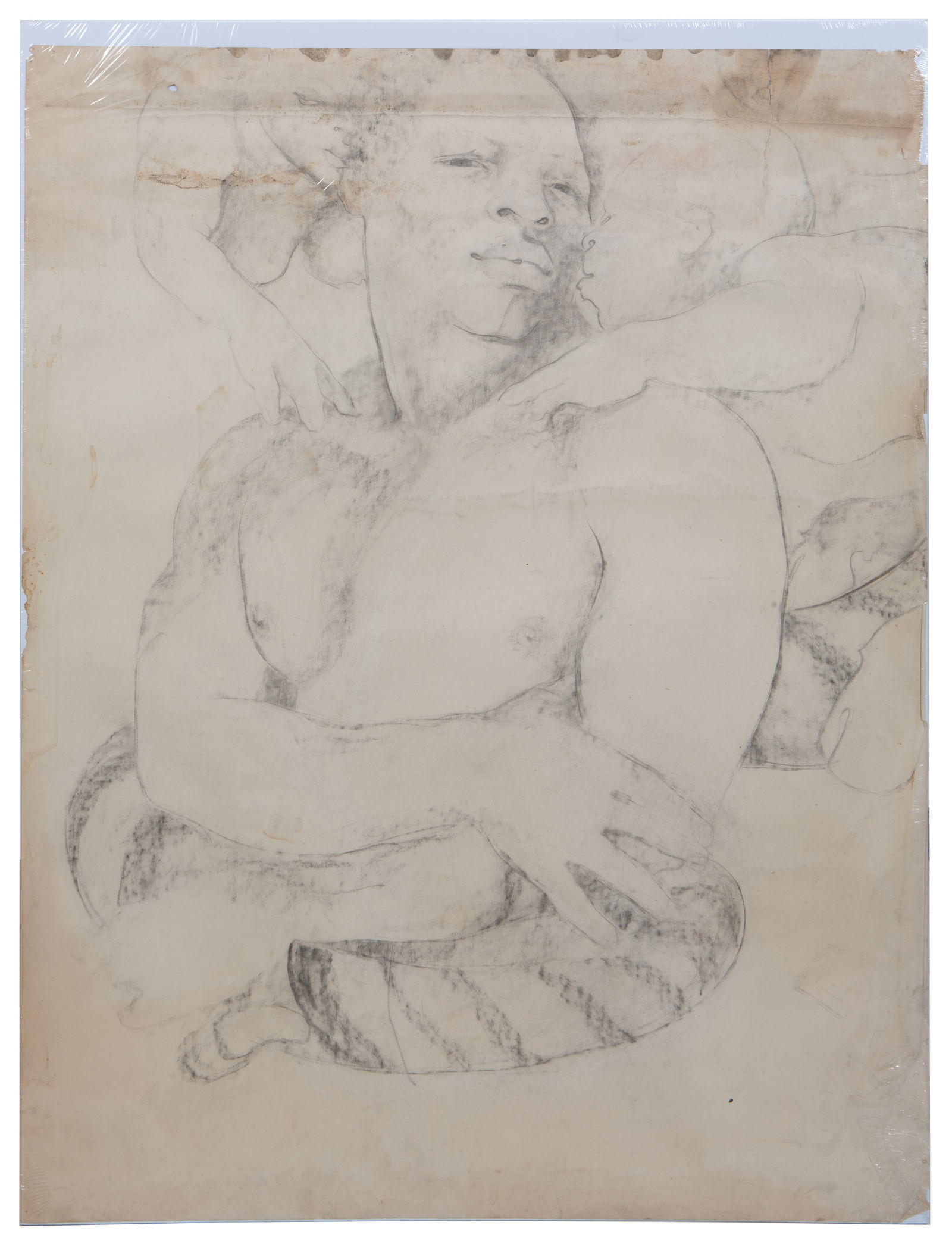 George Valentine Dureau (American/Louisiana, 1930-2014), â€œStudy, Figure of Male Torso Surrounded (1 of 8)