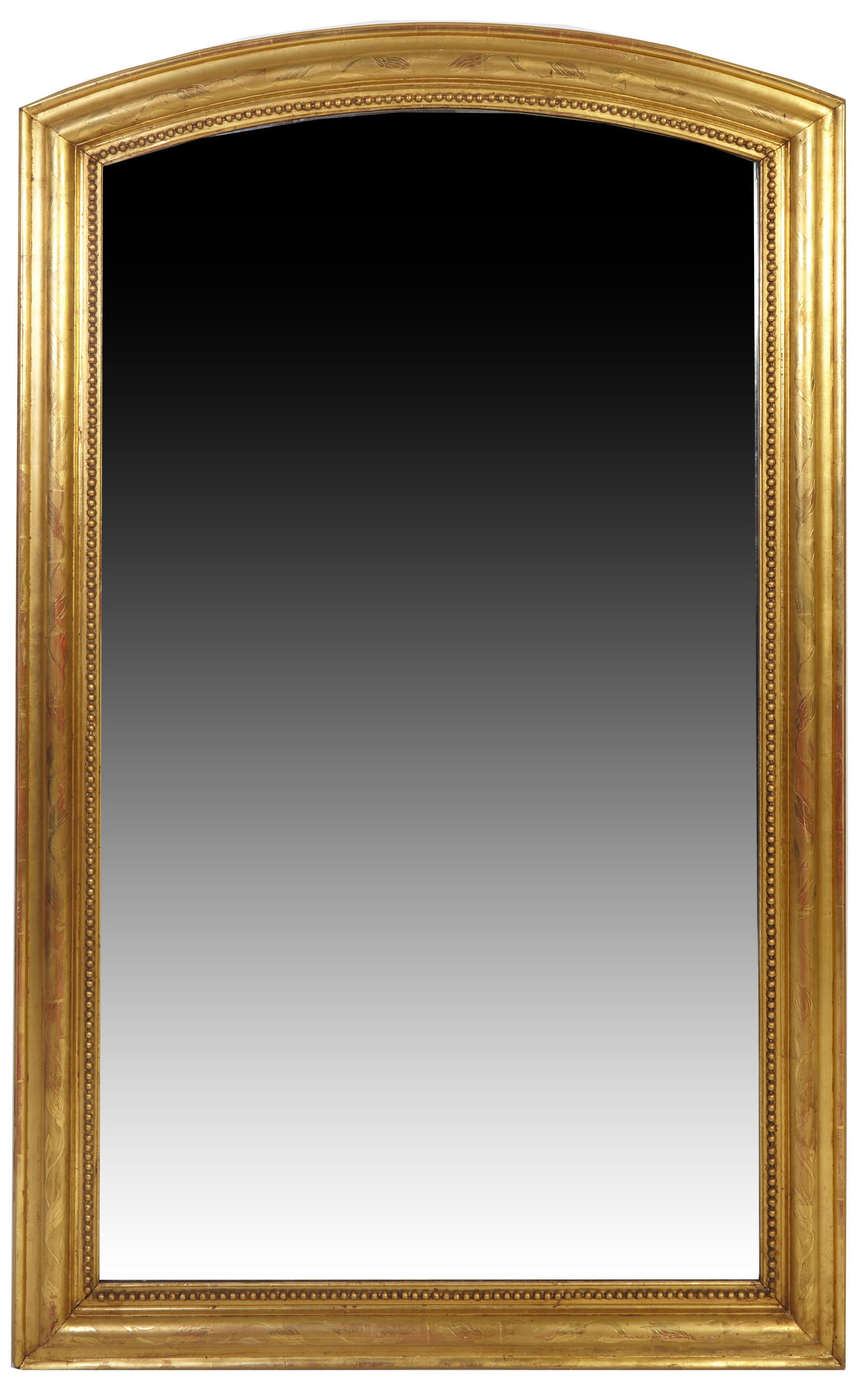 French Louis Philippe Gilt and Gesso Overmantel Mirror, 19th c. H.- 58 1/2 in., W.- 35 1/2 in. (1 of 16)