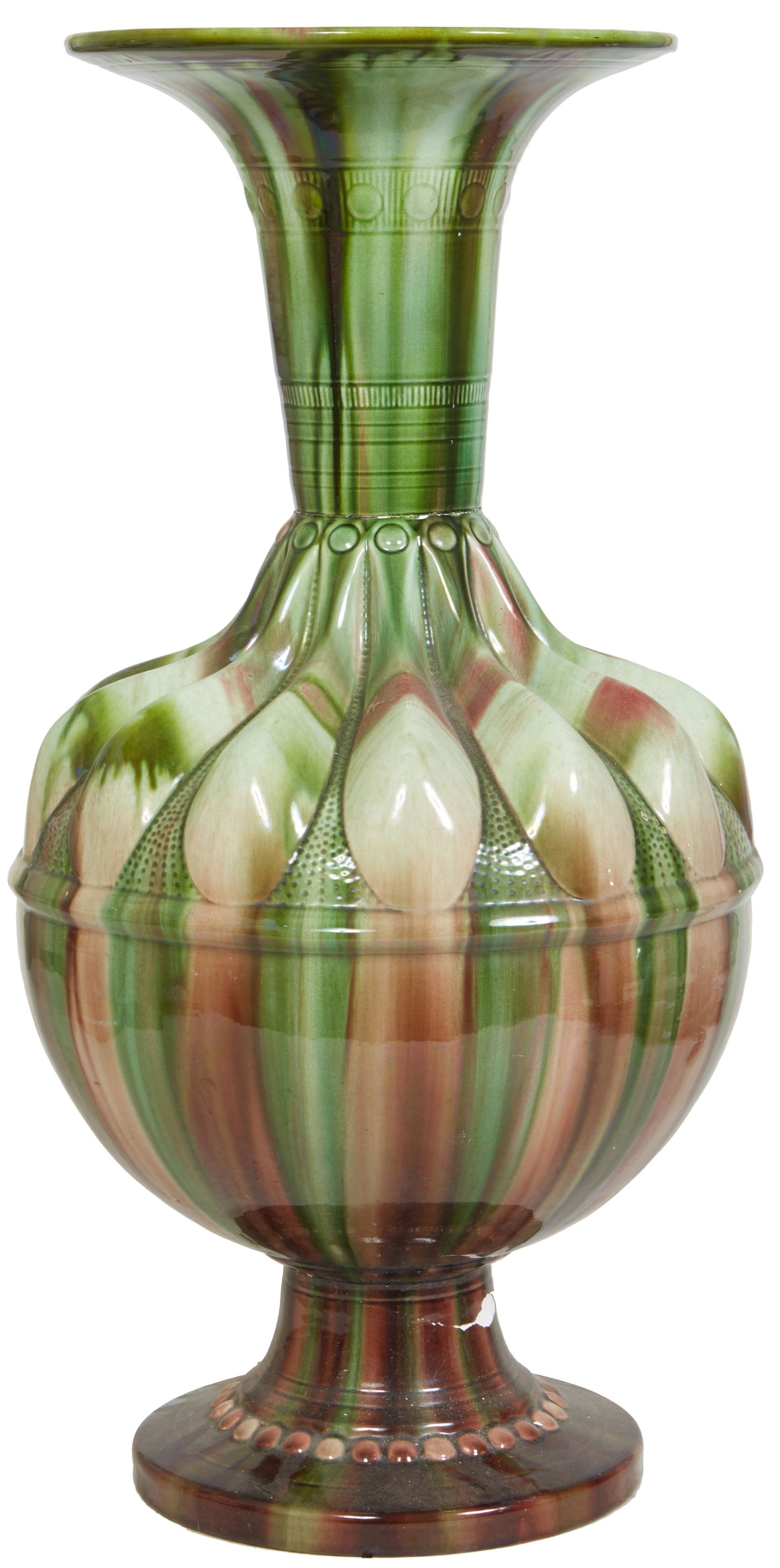 Large Ceramic Baluster Vase, early 20th c. H.- 28 3/4 in., Dia.- 14 in. (1 of 1)