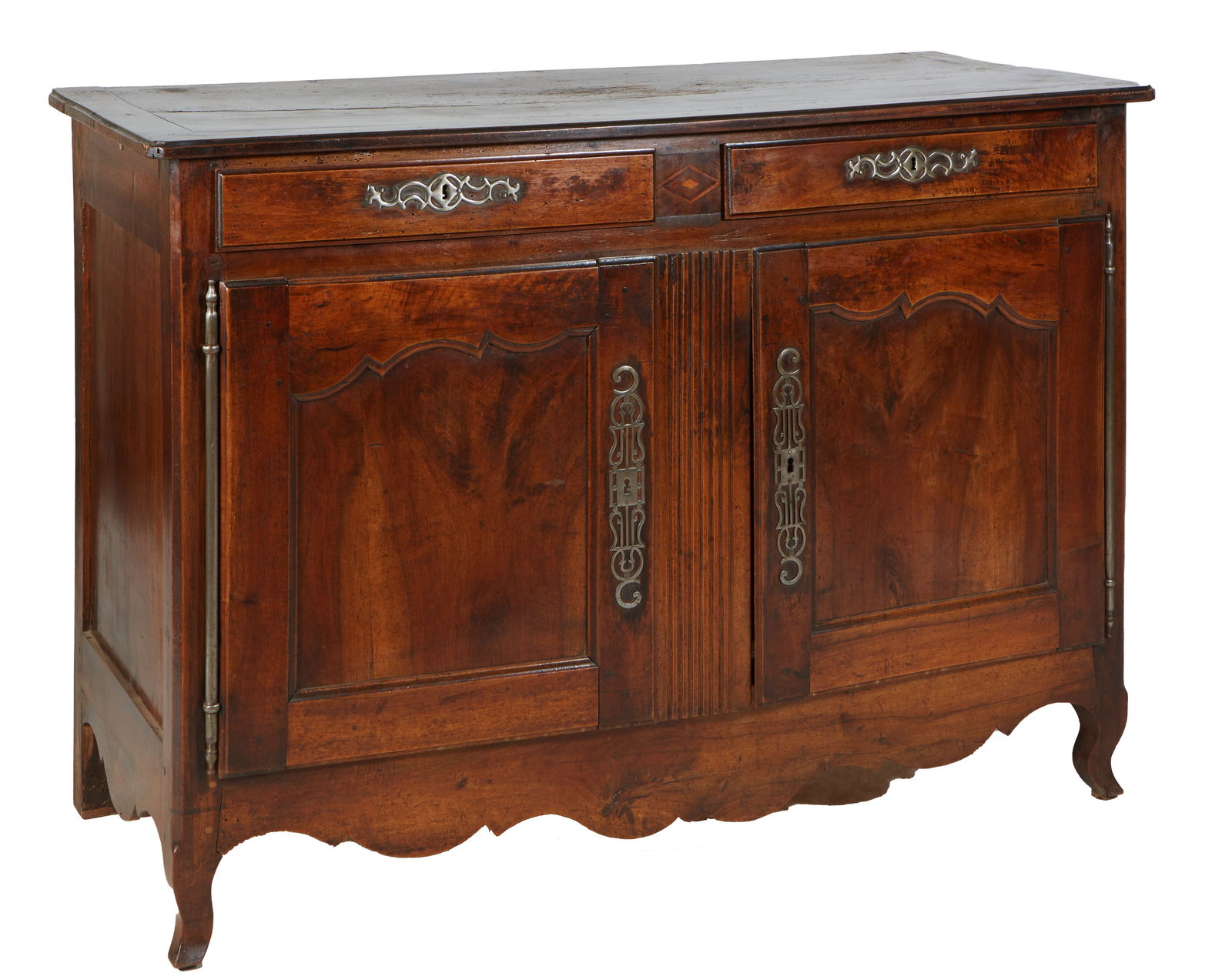 French Provincial Louis XV Style Carved Walnut Sideboard, 19th C. (1 of 1)