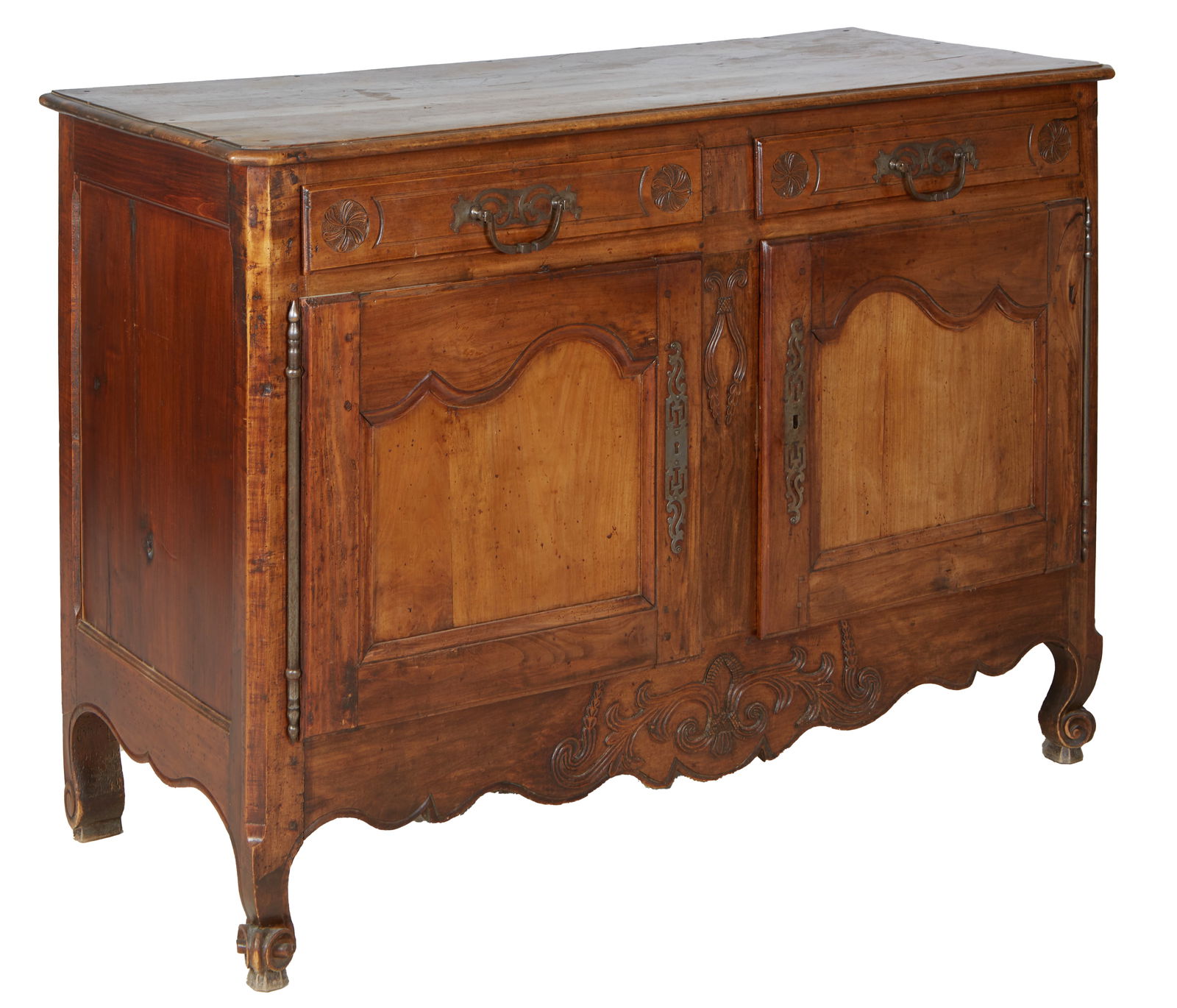 French Louis XV Style Carved Walnut Sideboard, 19th C. (1 of 1)