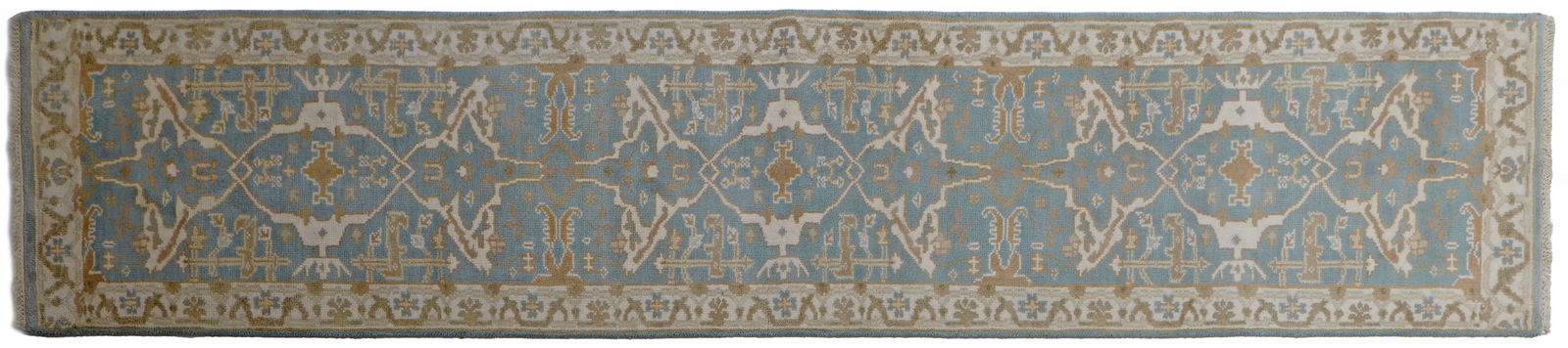 Turkish Angora Oushak Runner, 2' 6 x 12': Turkish Angora Oushak Runner, 2' 6 x 12'