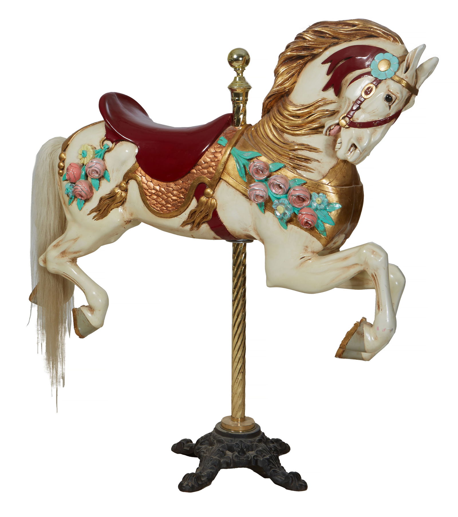 Large Hand Painted Plaster Carousel Horse, 20th C. (1 of 1)