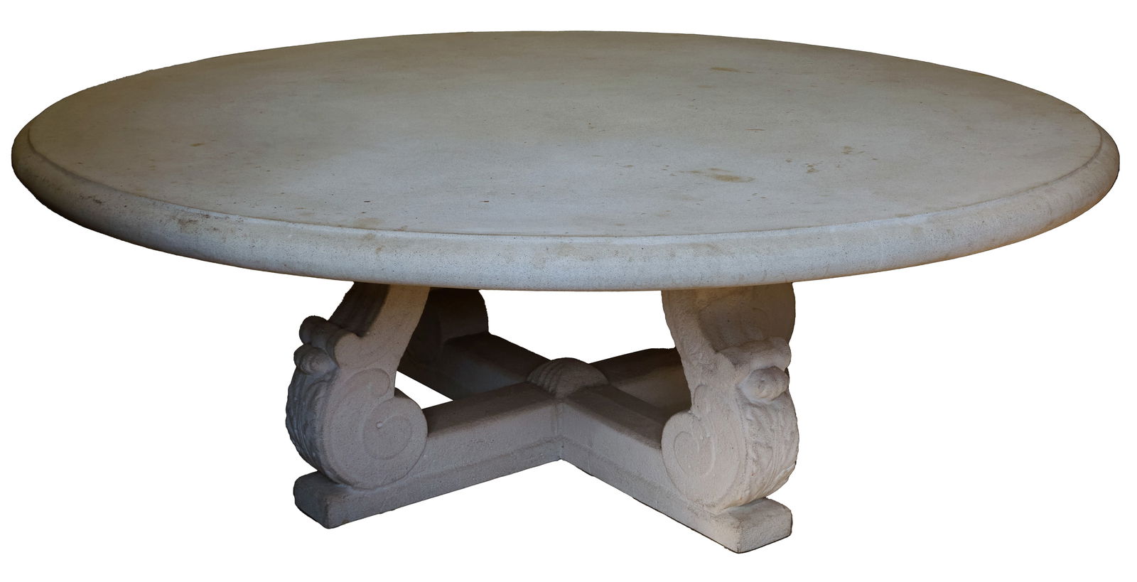Large Contemporary Italian form concrete dining table, 20th C. (1 of 1)