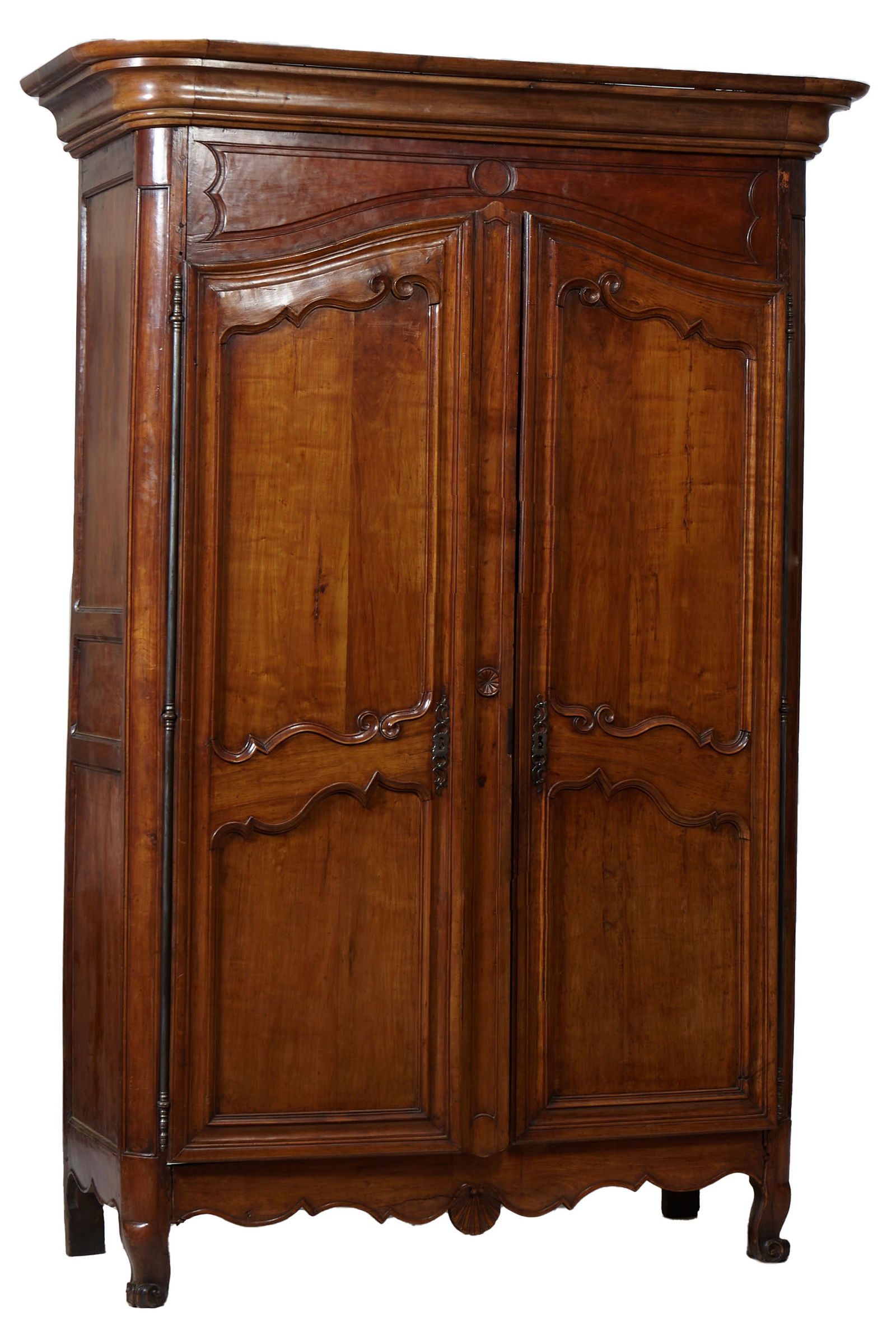 French Provincial Louis XV Style Carved Walnut Armoire, early 19th c. (1 of 1)