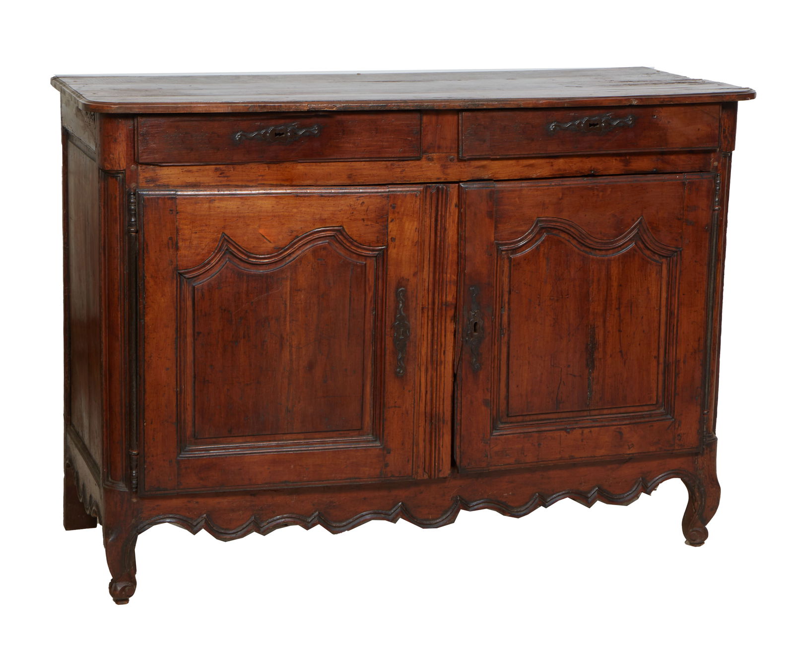 French Provincial Louis XV Style Carved Cherry Sideboard, 19th c. (1 of 1)