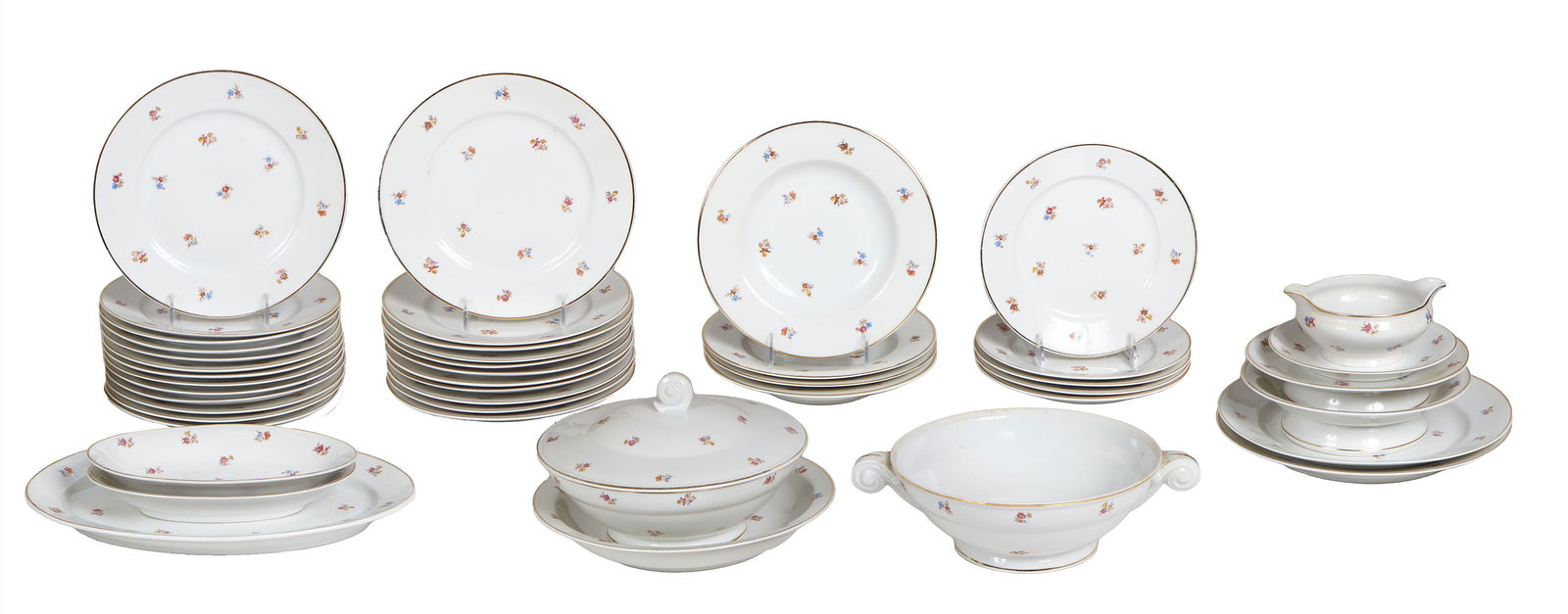 Forty Five Piece Set of Limoges Porcelain Dinnerware, 20th c., by Lucien Michelaud (1 of 5)
