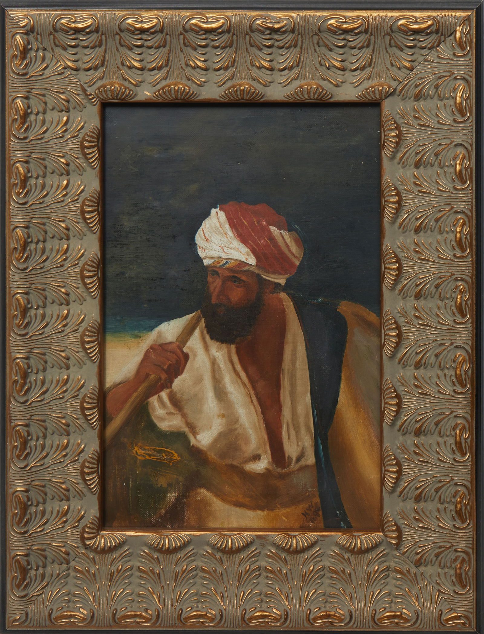 After John Morgan (British, 1822-1885), "Portrait of a Man of Bethlehem," 1894, H.- 11 3/8 in., (1 of 5)