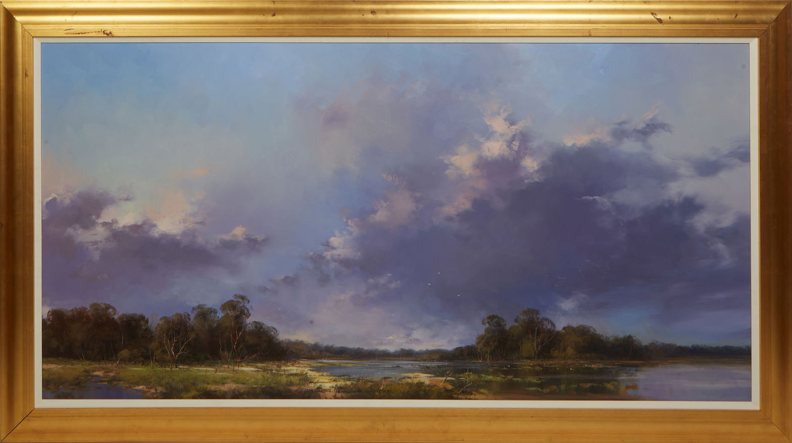 Australian School, "The Wetlands of Kakadu National Park," 2008, H.- 35 in., W.- 71 1/4 in., Framed- (1 of 5)