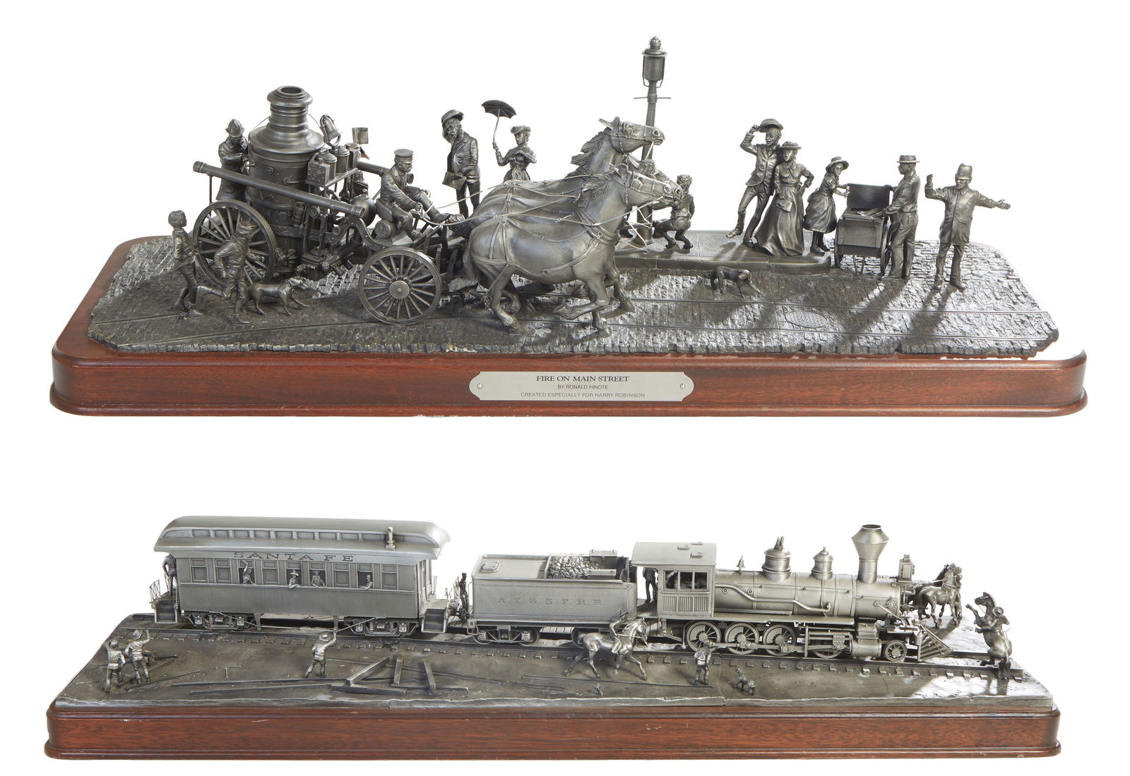 Two Franklin Mint Pewter Groups, 20th c., H.- 7 3/4 in., W.- 24 in., D.- 8 in. (2 Pcs.) (1 of 15)