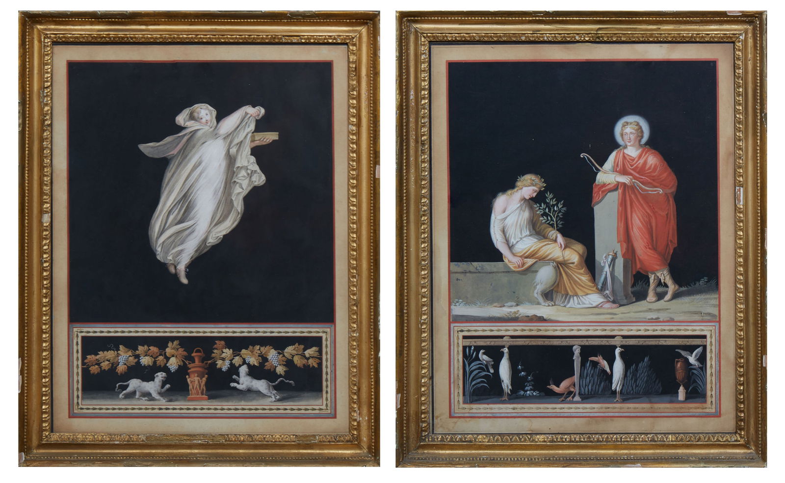 Michelangelo Maestri (Italian, 1741-1812), "Allegorical Figures" and "Maenad in Flight," H.- 17 3/4 (1 of 7)