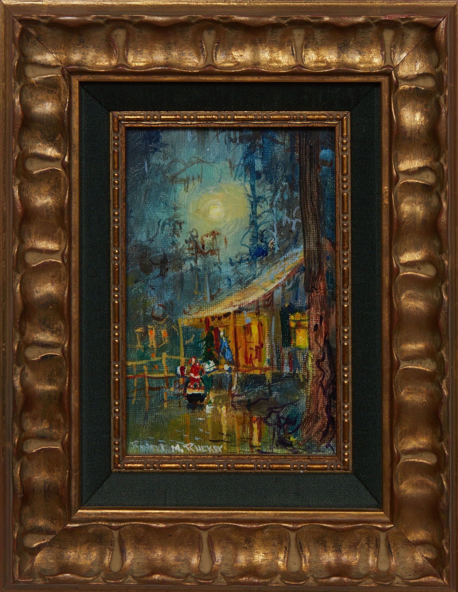 Robert Malcolm Rucker (American/Louisiana, 1932-2001), "Santa Clause on the Bayou," 20th c., H.- 6 (1 of 4)