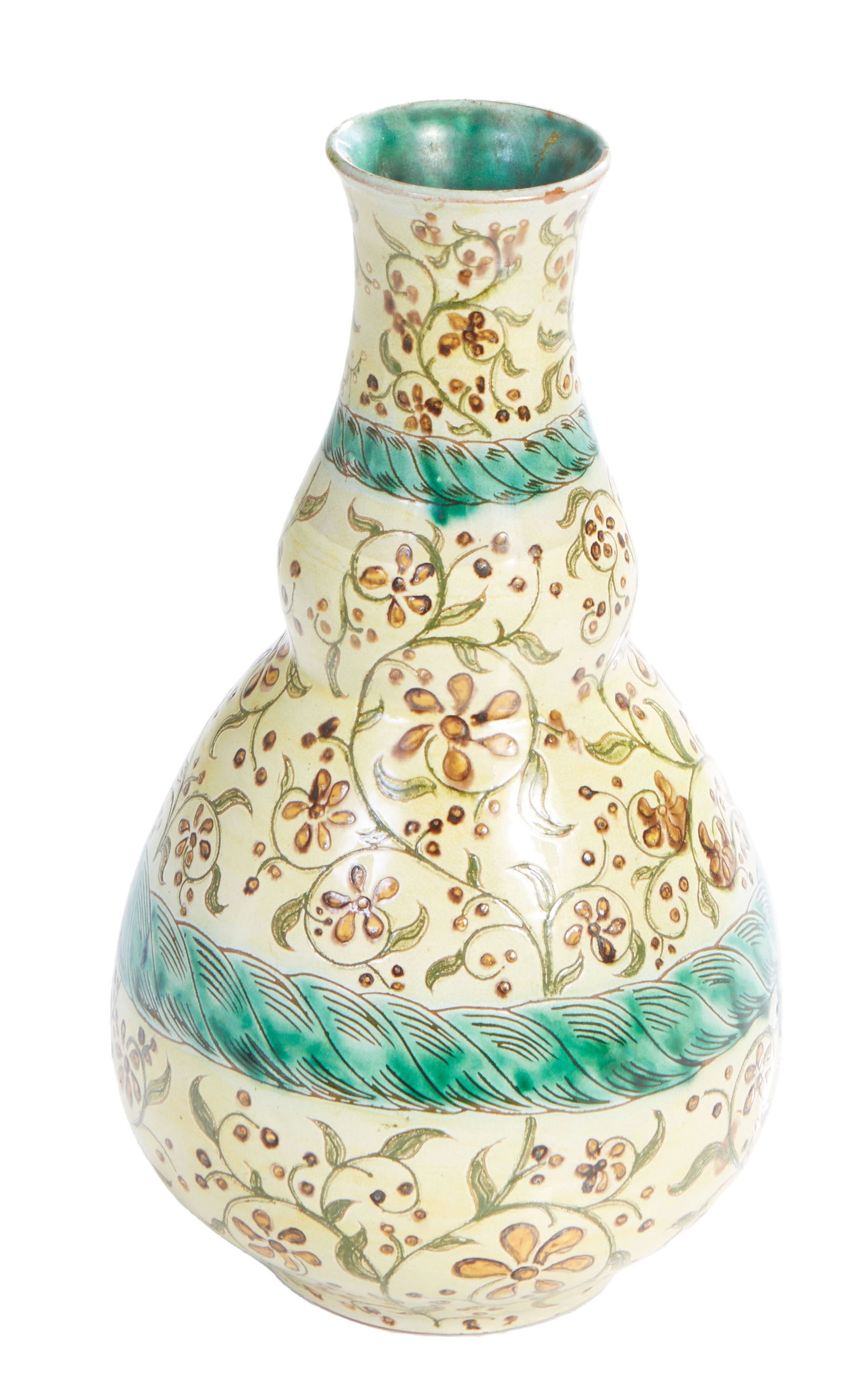 Della Robinson (New Orleans), "Bottle Form Pottery Vase," H.- 10 1/4 in., Dia.- 6 in. (1 of 3)
