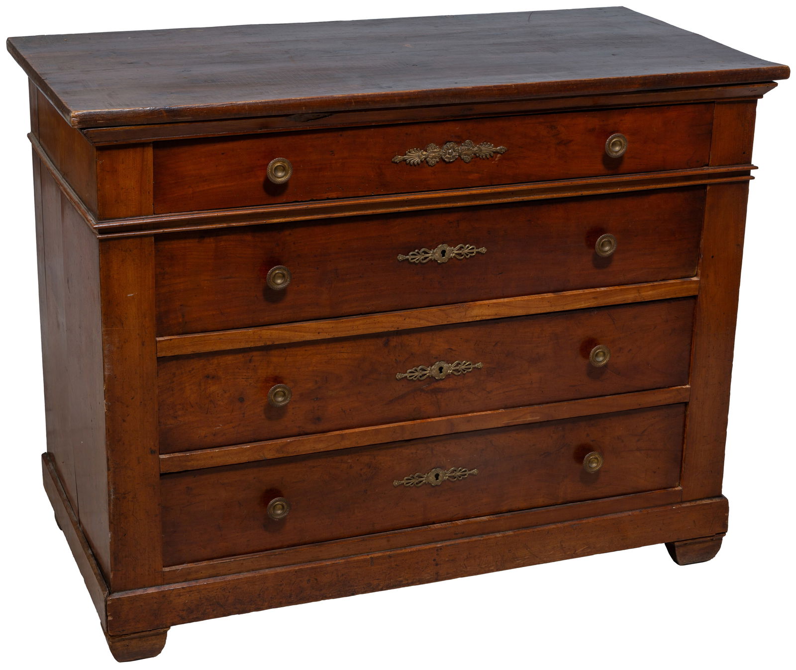 French Louis Philippe Cherry and Pine Commode, 19th c., H.- 35 3/4 in., W.- 45 1/2 in., D.- 22 3/8 (1 of 1)