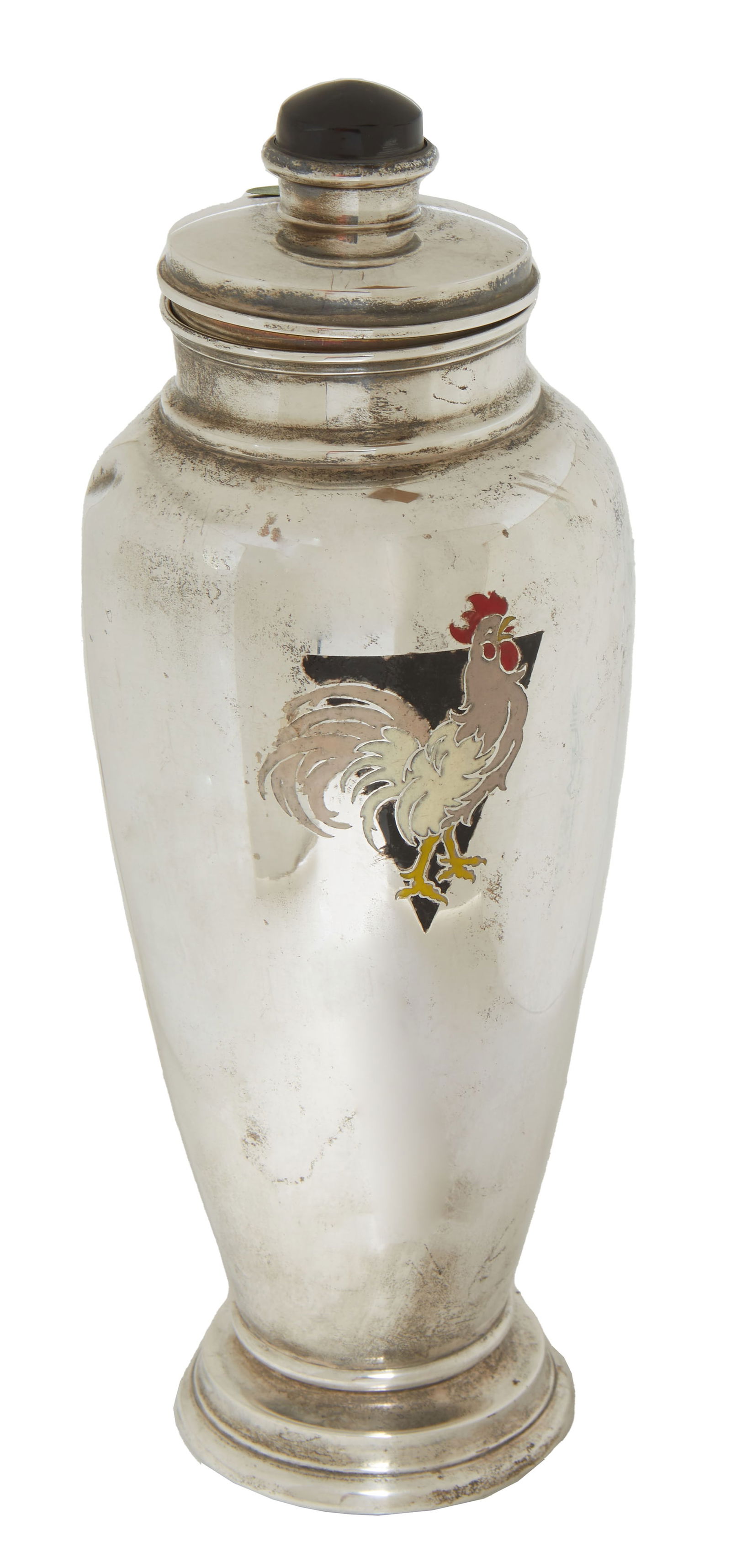 Sterling Silver Cocktail Shaker, early 20th c., H.- 12 3/8 in., Dia.- 4 1/2 in., Wt.- 23.2 Troy Oz. (1 of 2)