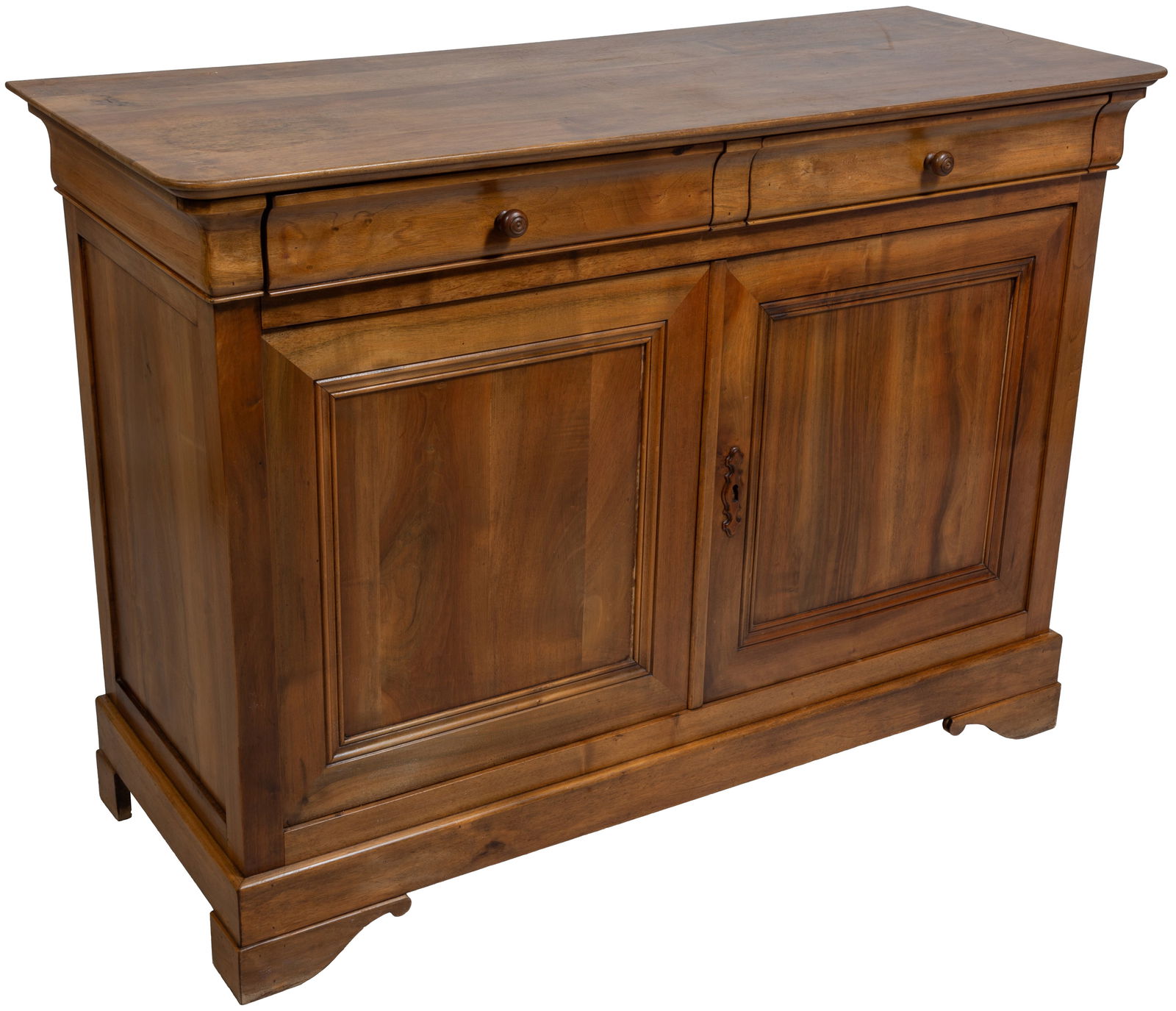 French Provincial Louis Philippe Carved Walnut Sideboard, 19th c., H.- 38 1/2 in., W.- 53 1/4 in., (1 of 1)