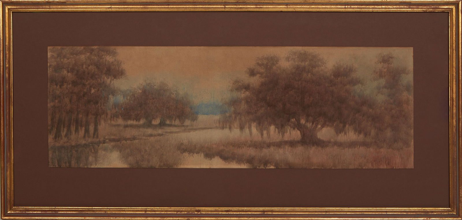 Alexander John Drysdale (American/Louisiana, 1870-1934), "Bayou Bend with Live Oaks," H.- 10 in., (1 of 17)