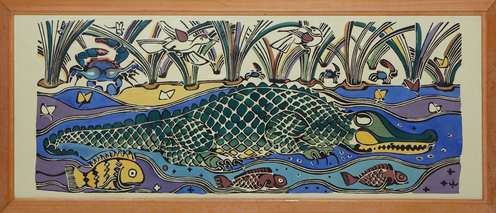 After Walter Inglis Anderson (American/Mississippi, 1903-1965), "Alligator," 1994, H.- 19 3/4 in., (1 of 4)