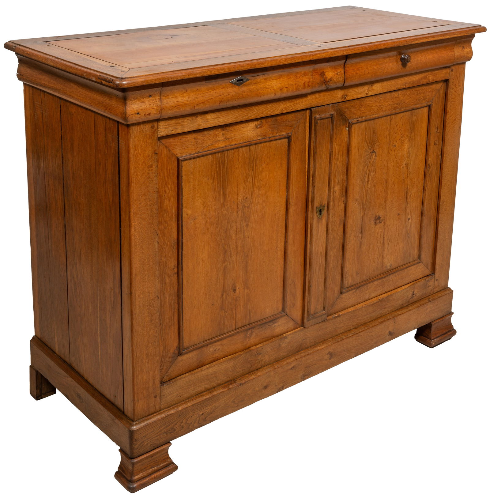 French Provincial Louis Philippe Carved Walnut Sideboard, 19th c., H.- 41 3/4 in., W.- 52 1/4 in., (1 of 2)
