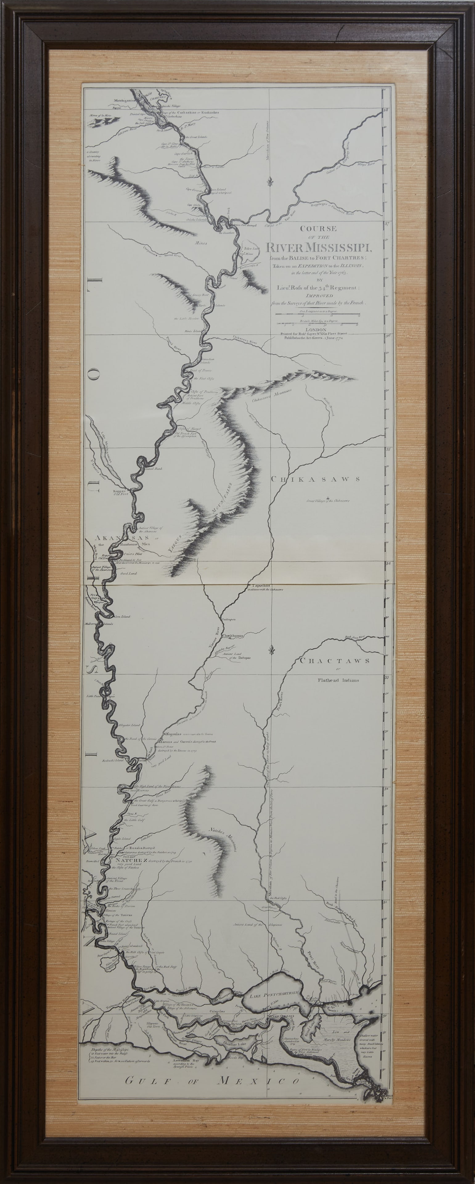 After Lieutenant John Ross (British, 1744-1809), "Course of the River Mississippi [sic], from the (1 of 4)