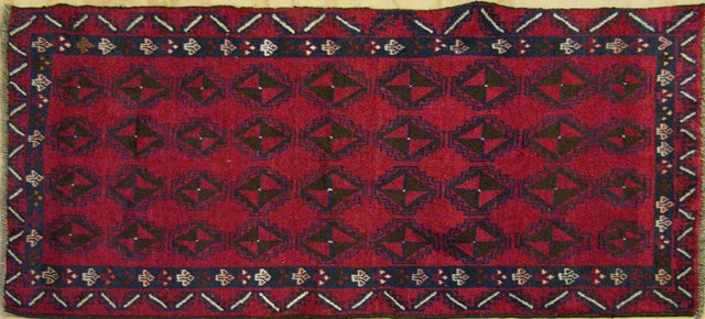 Afghan Beluchi Carpet, 3' 5 x 6' 2.: Afghan Beluchi Carpet, 3' 5 x 6' 2.
