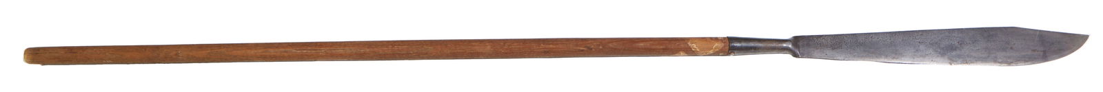 Cuban American War Pike, c. 1890, L.- 73 3/4 in.: Cuban American War Pike, c. 1890, by the Collins Company, Hartford, with long broad blade, mounted on original shaft, marked Collins Co., L.- 73 3/4 in.