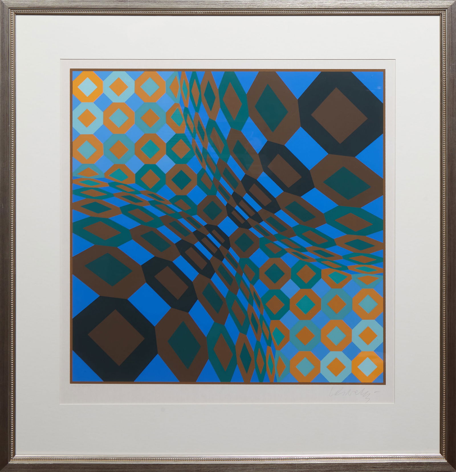 Victor Vasarely (Hungarian/French, 1906-1997), "So-Lo," from Bach-Vasarely, 1973, H.- 20 in., W.- 20 (1 of 4)