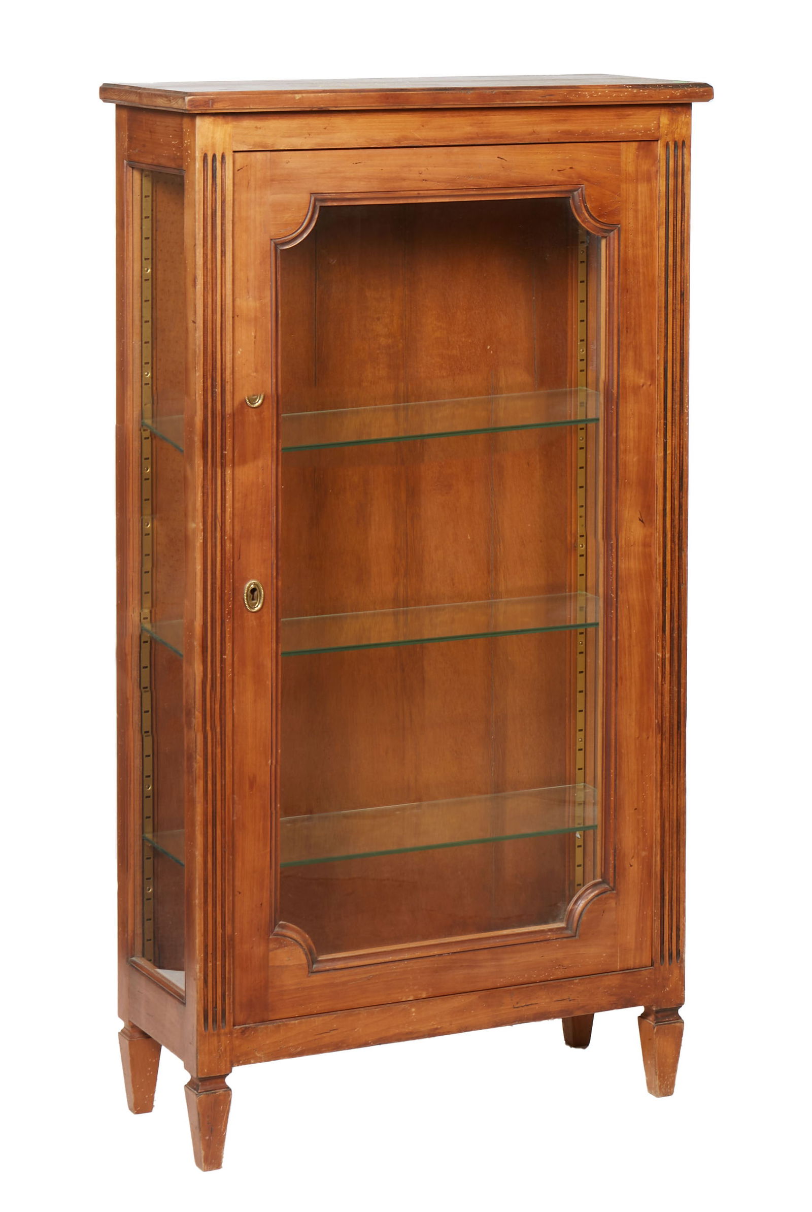 Louis XVI-Style Fruitwood Vitrine, 20th c., H.- 49 1/2 in., W.- 27 1/4 in., D.- 10 3/4 in. (1 of 1)