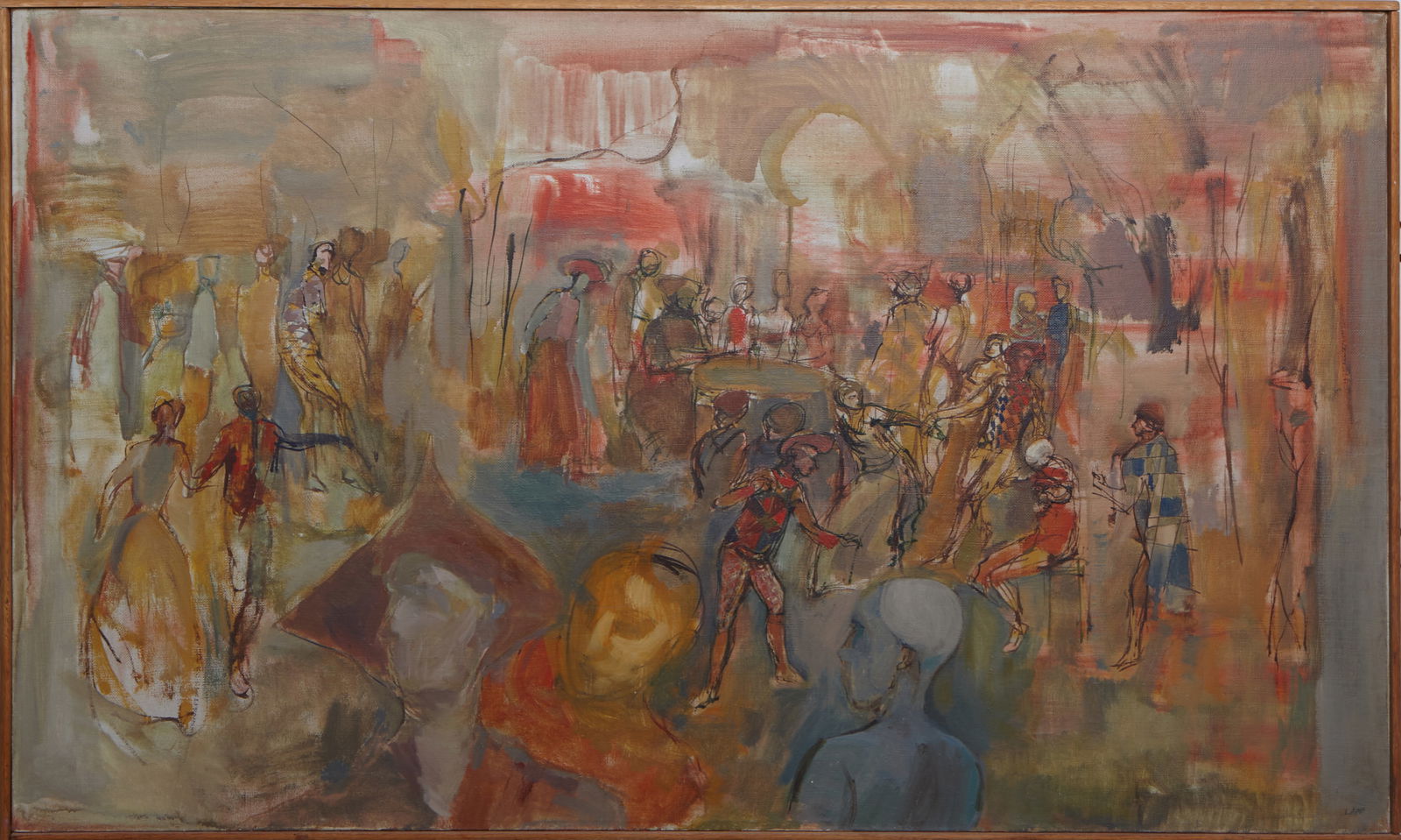 Maurice Lapp (American, 1925-2014), "Masquerade Ball: Dance of the Harlequins," H.- 18 in., W.- 24 (1 of 4)