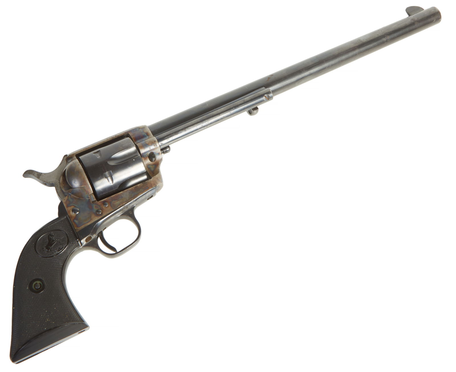 American Colt Buntline .45 Special, 20th c., L.- Barrel- 11 1/4 in., Overall- 18 in., H.- 5 1/4 in., (1 of 7)