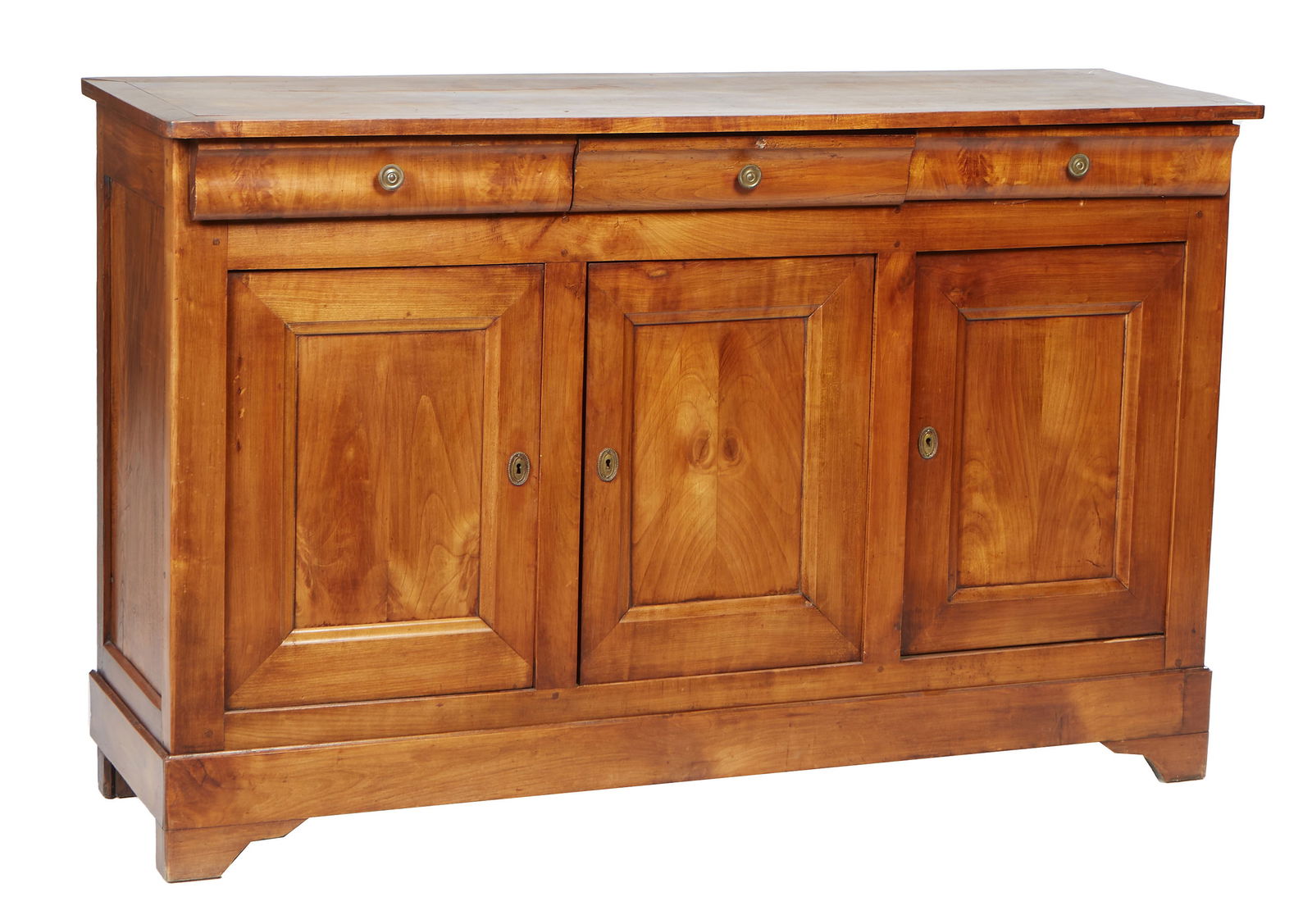 Louis Philippe Fruitwood Enfilade, circa 1860, H.- 40 in., W.- 63 1/2 in., D.- 20 in. (1 of 1)