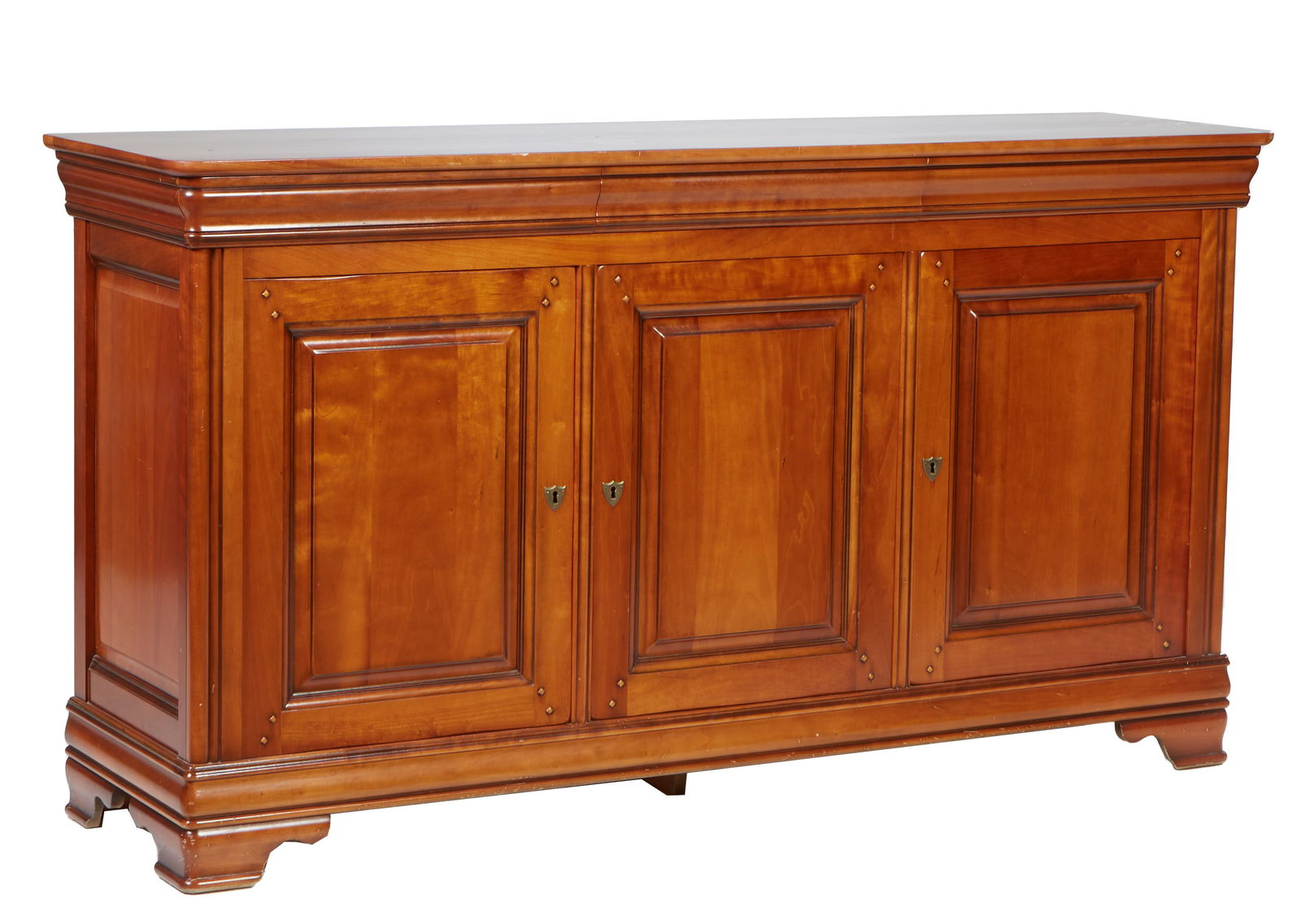 Louis Philippe-Style Fruitwood Sideboard, 20th c., H.- 40 in., W.- 73 in., D.- 20 1/2 in. (1 of 1)