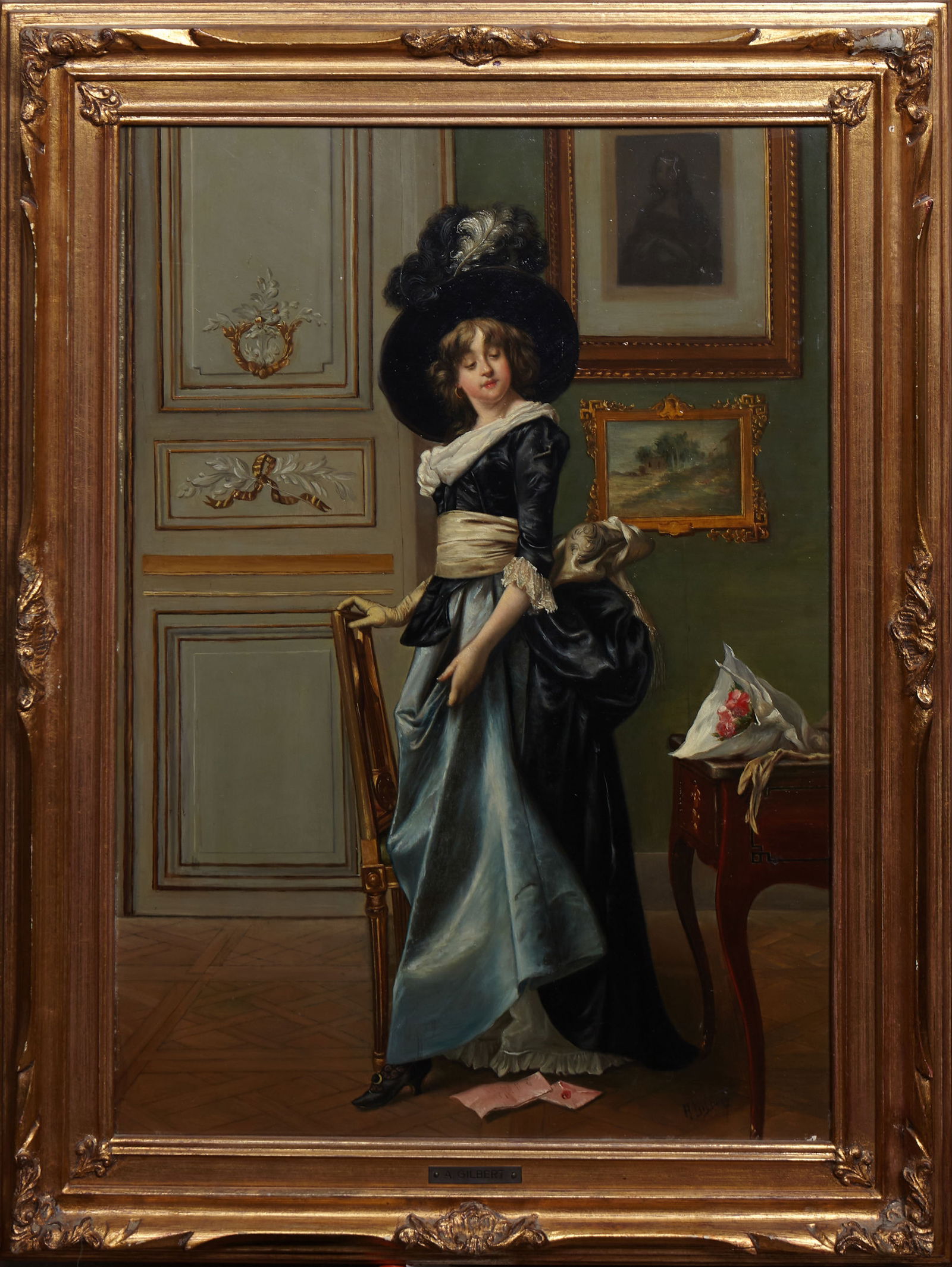 Attributed to Albert Gilbert (Belgian, 1832-1917), "Unrequited Love: Debutante with Gifts from a (1 of 6)