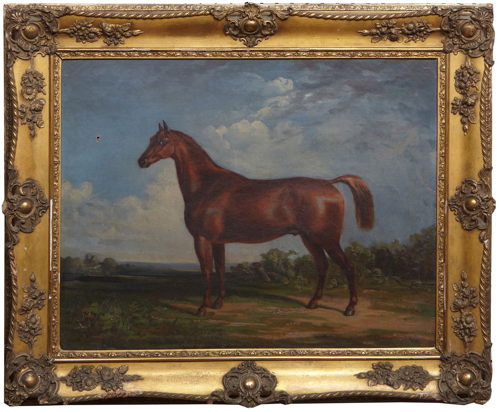 Wilhelm Westerop (Germany, 1876-1954), "Horse," H.- 20 in., W.- 25 in., Framed- H.- 26 1/4 in., W.- (1 of 4)