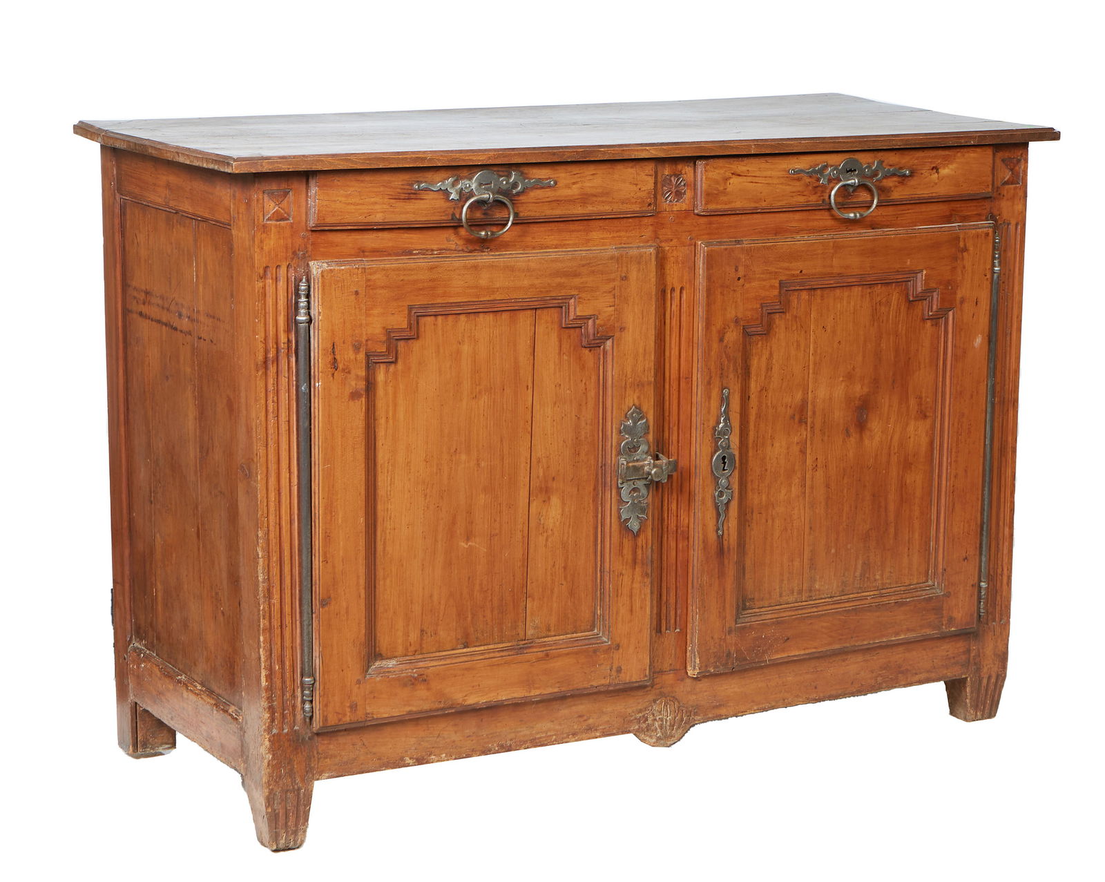 French Provincial Walnut Buffet, 19th c., H.- 41 in., W.- 59 in., D.- 25 1/2 in. (1 of 3)