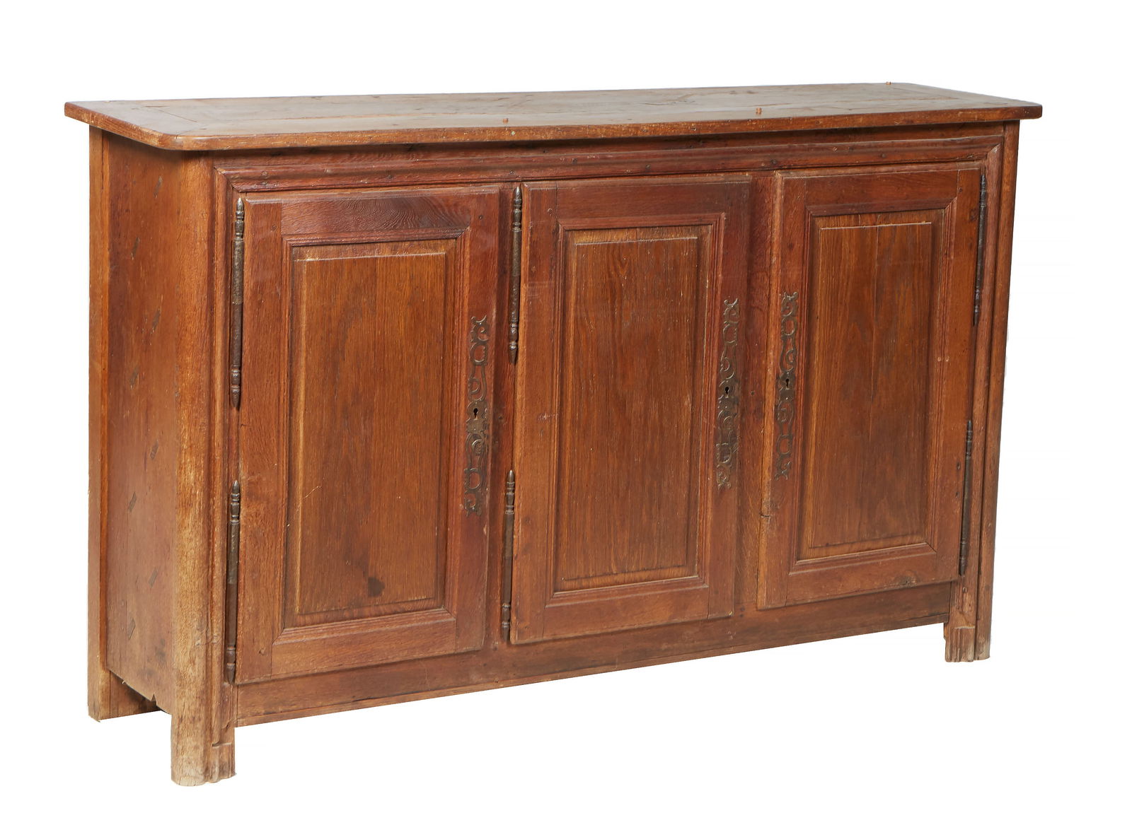 French Provincial Oak Enfilade, 19th c., H.- 38 in., W.- 63 in., D.- 16 in. (1 of 1)