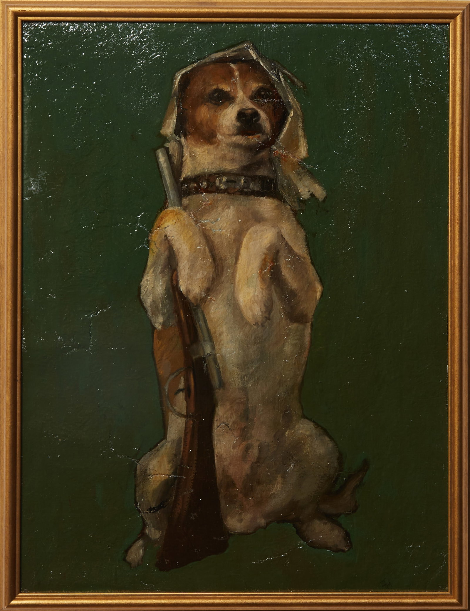 American School, Possibly Charles Scholle (1897-1987), "Scholle's Childhood Pet Posed as a Soldier," (1 of 5)