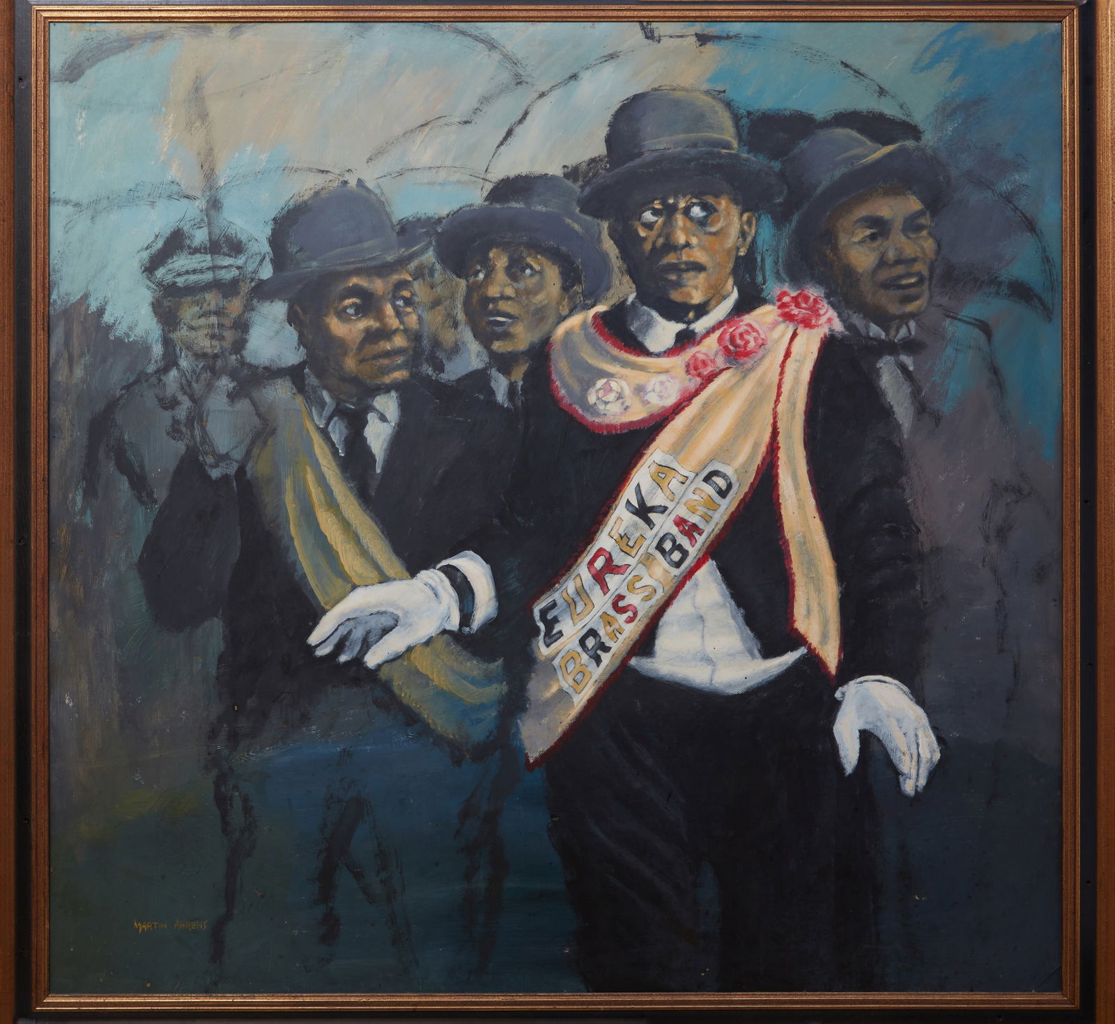 Martin Ahrens (American/Louisiana, 1933-2011), "Eureka Brass Band, likely Led by Grand Marshal (1 of 4)