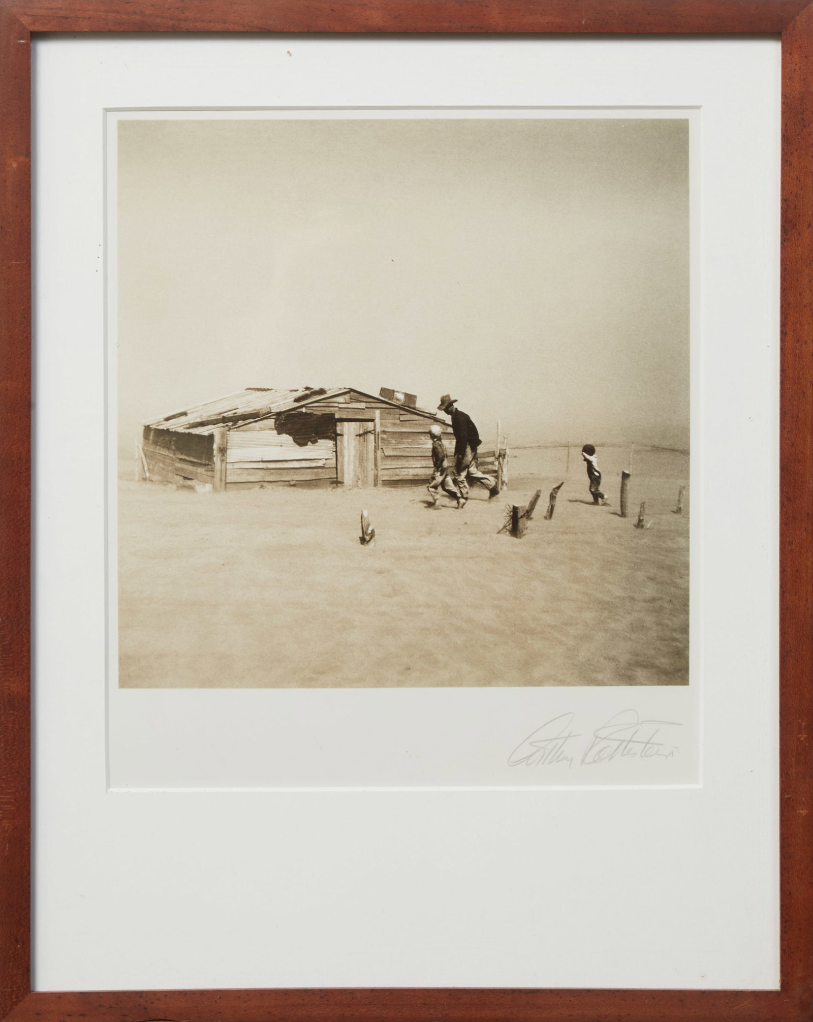 Arthur Rothstein (American/New York, 1915-1985), "Arthur Coble and Sons, Cimarron County Dust Storm: Arthur Rothstein (American/New York, 1915-1985), "Arthur Coble and Sons, Cimarron County Dust Storm [OK]," 1936, silver gelatin print, probably a later reprint and pencil-signed lower right margin, pr