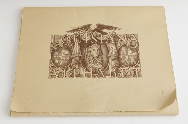 Boyd Cruise ( 1909-1988), "Louisiana Alphabet," 20: Boyd Cruise ( 1909-1988), "Louisiana Alphabet," 20th c., portfolio of 27 prints, in original folder, from The Historic New Orleans Collection, Publication # 2, unframed, Each- 10 in., W.- 13 in.