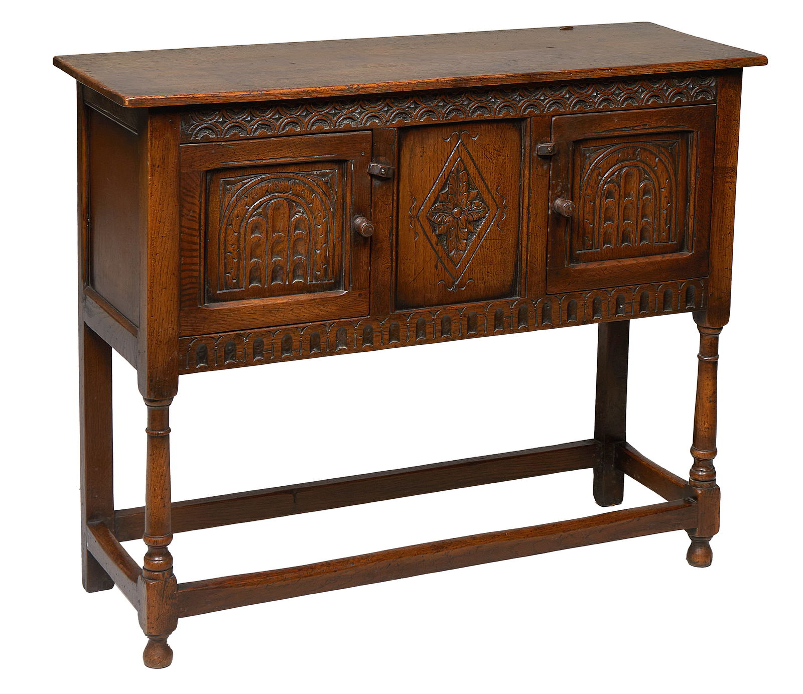French Provincial Brittany Style Server, 20th c., H.- 34 in., W.- 42 in., D.- 14 1/2 in. (1 of 2)