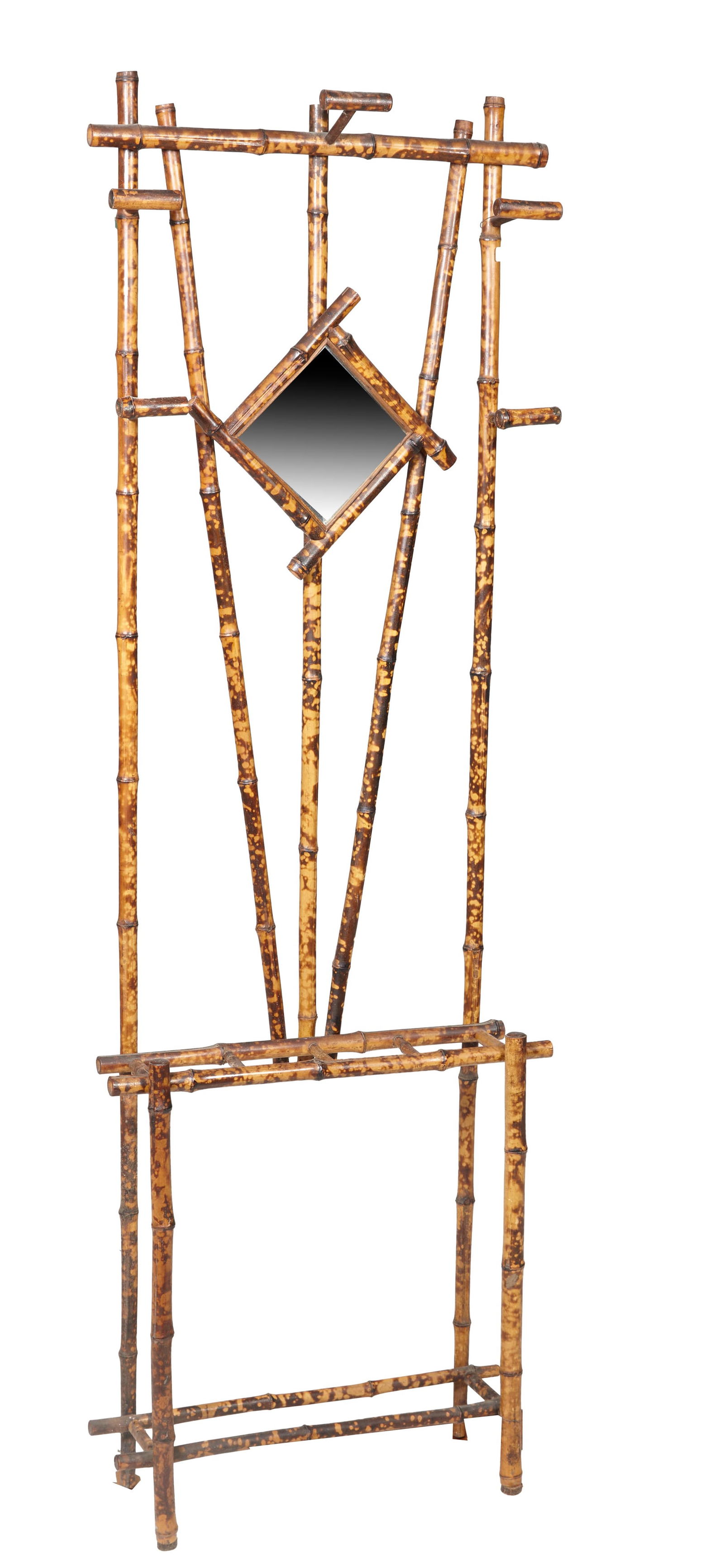 English Aesthetic Bamboo Hall Tree, late 19th c., H.- 79 in., W.- 26 in., D.- 8 in. (1 of 1)