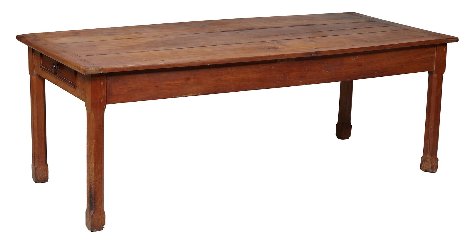 French Provincial Cherrywood Farmhouse Table, 19th c., H.- 28 1/2 in., W.- 79 in., D.- 35 1/4 in. (1 of 1)