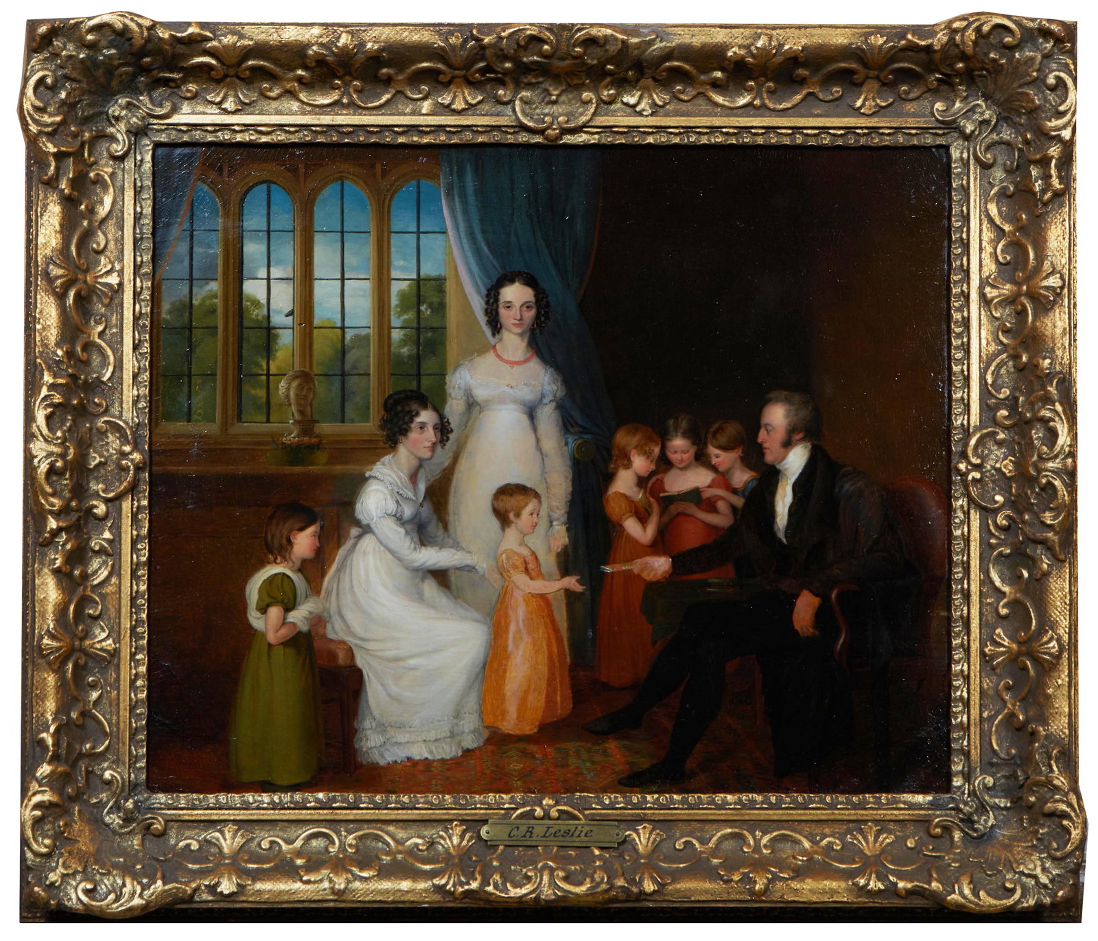 Charles Robert Leslie (British, 1794-1859), "Family Portrait in a Parlor, possibly the Gardiner (1 of 3)